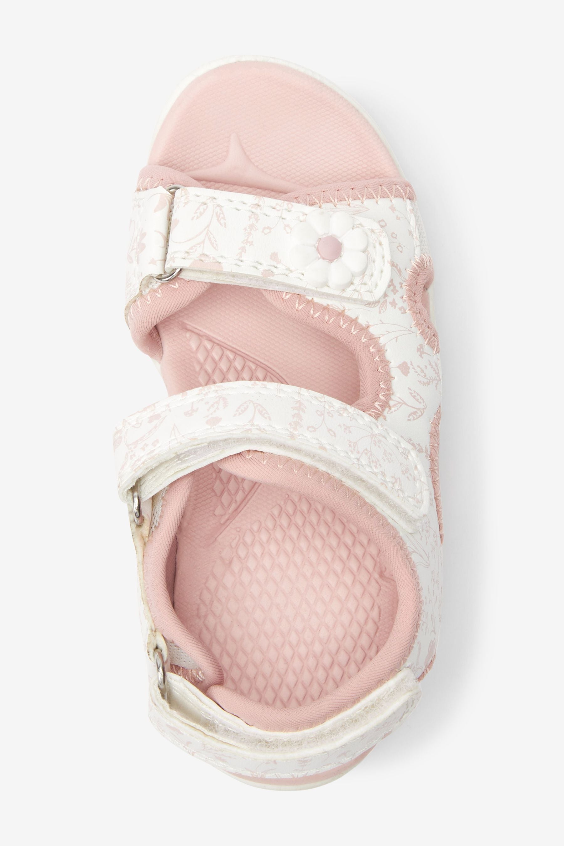 White/Pink Floral Trekker Sandals