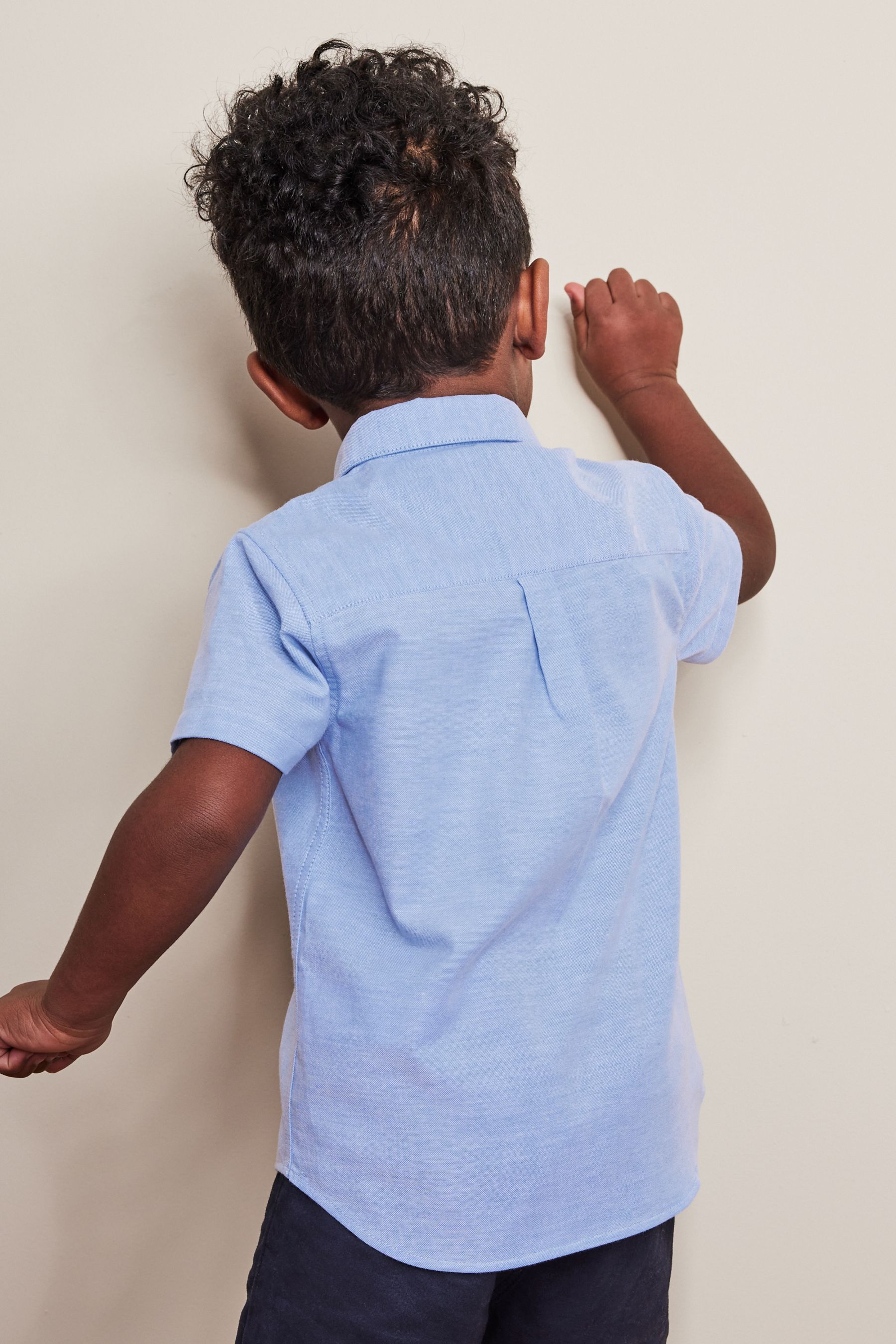 Blue Trimmed Oxford Shirt (3mths-7yrs)