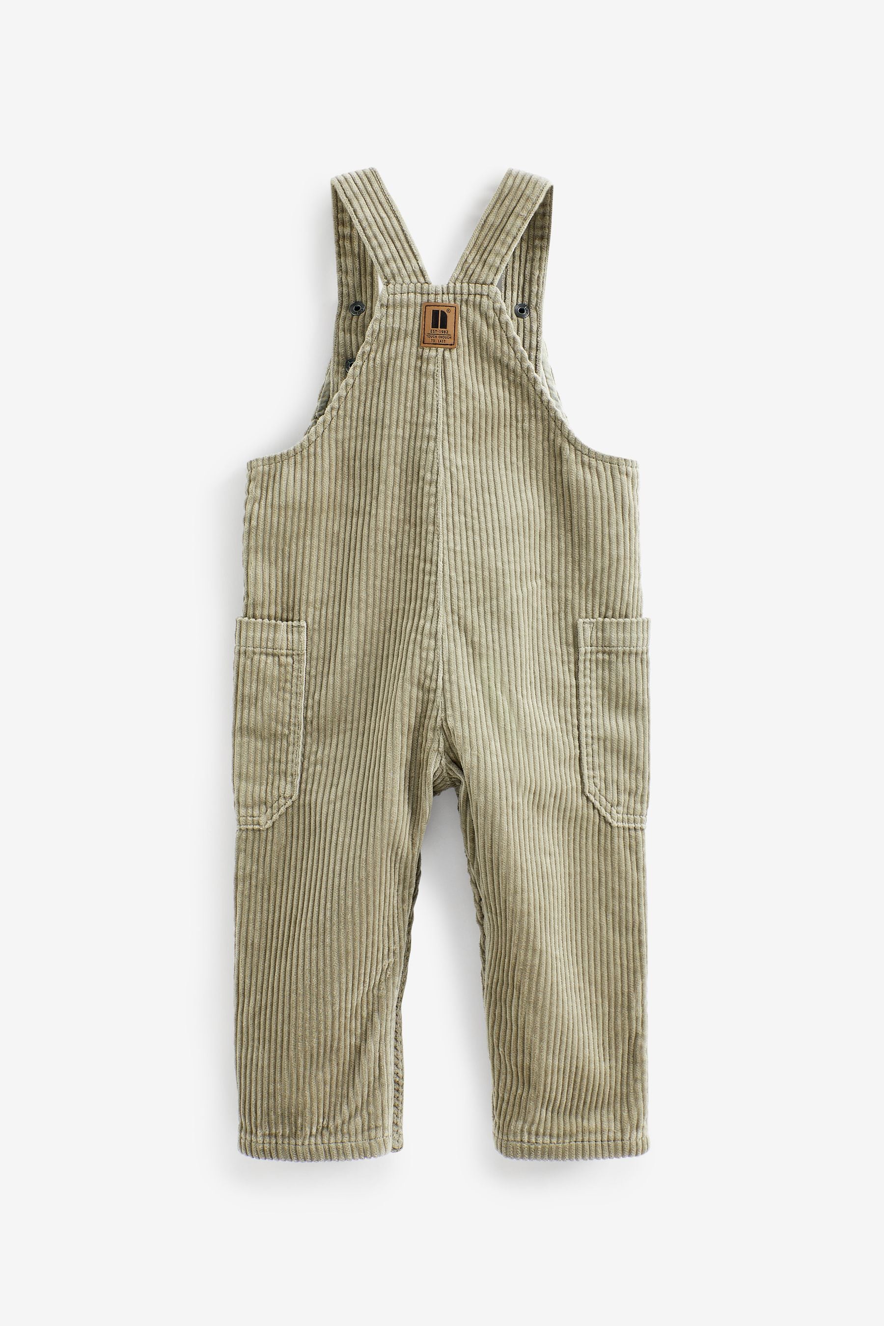 Khaki Green Corduroy Dungarees (3mths-7yrs)