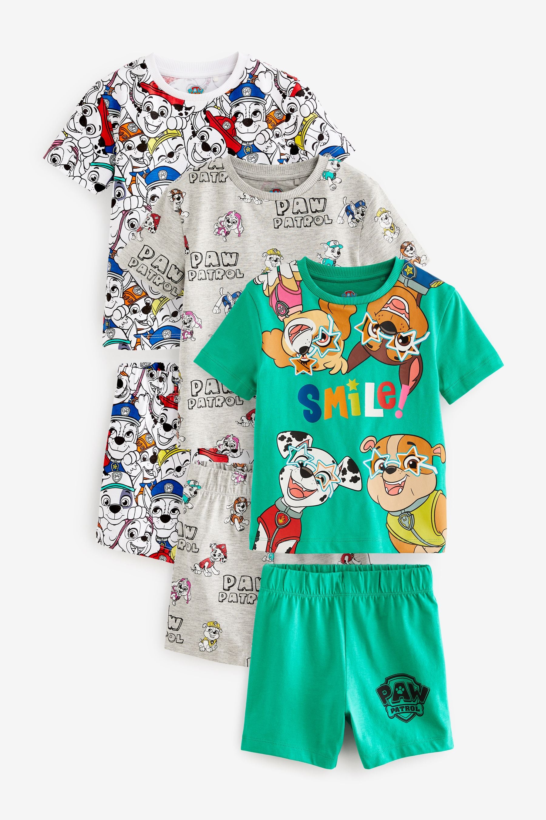 PAW Patrol Short Pyjamas 3 Pack (9mths-12yrs)