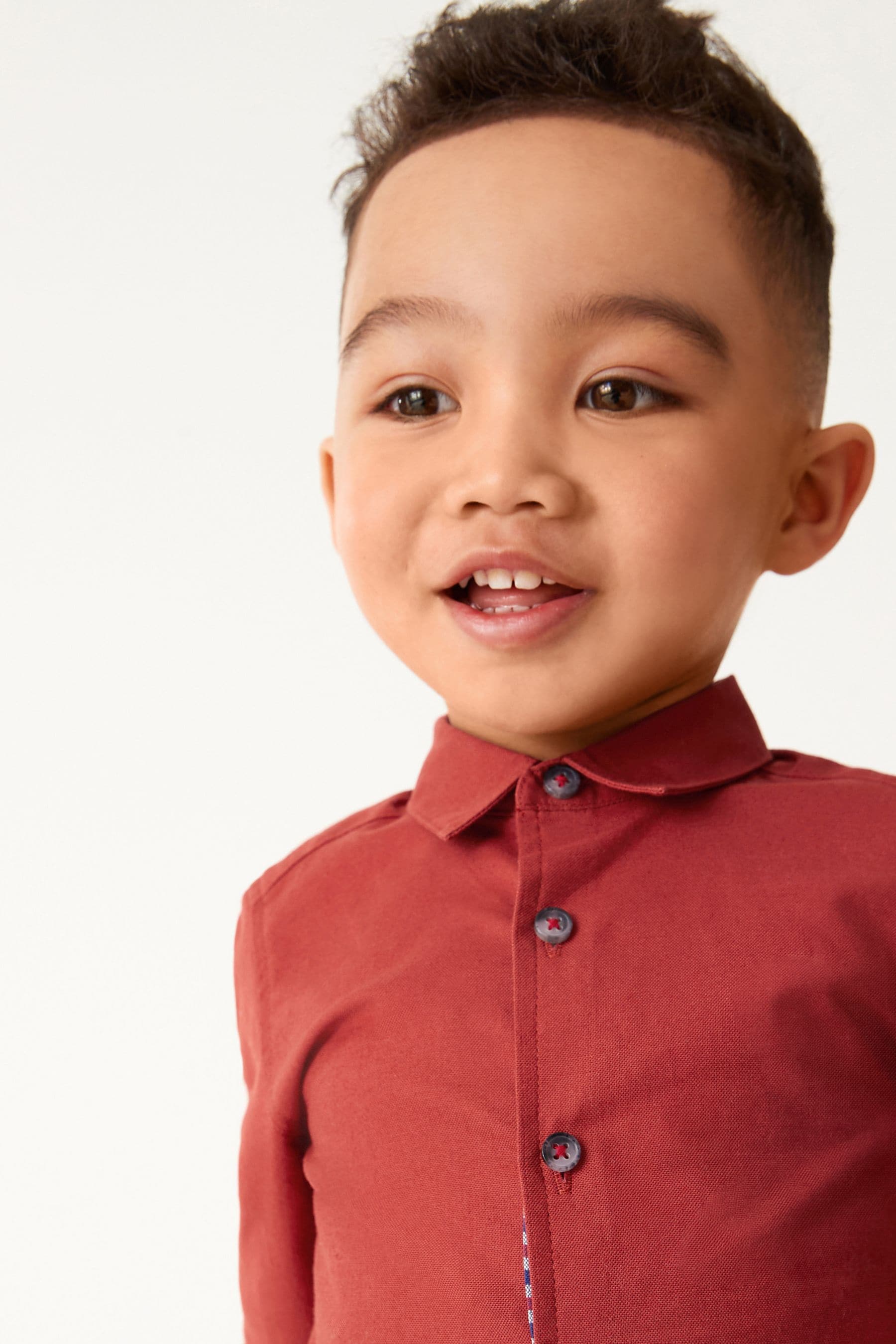 Rust Brown Trimmed Oxford Shirt (3mths-7yrs)