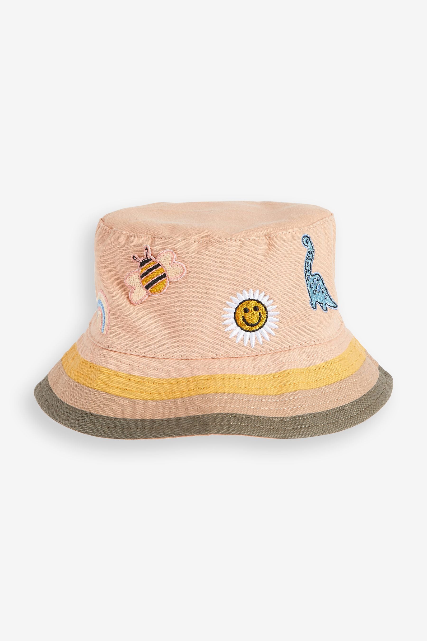 Neutral Character Embroidered Bucket Hat (3mths-13yrs)