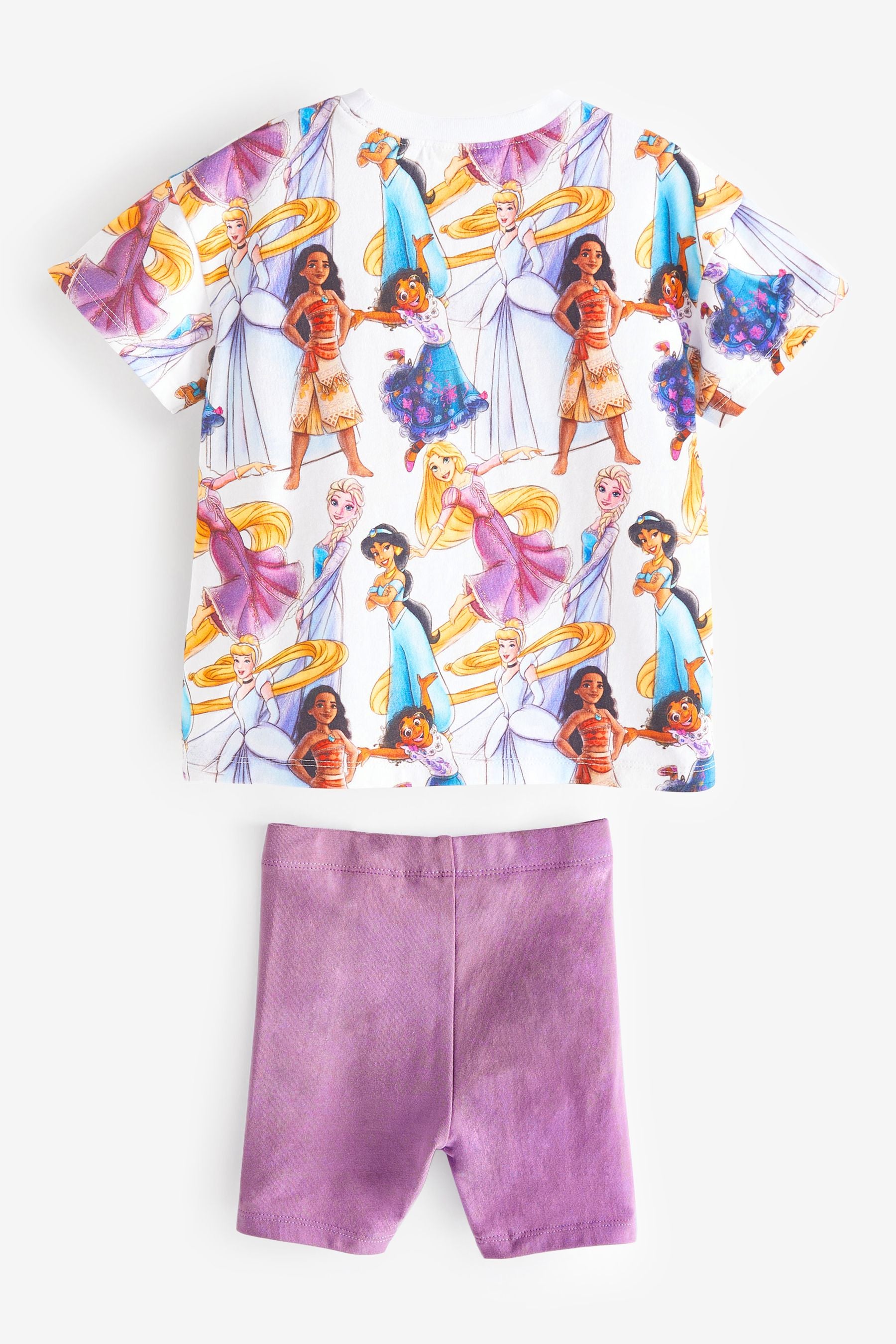 Purple Disney Princess T-Shirt and Shorts Set (3mths-7yrs)