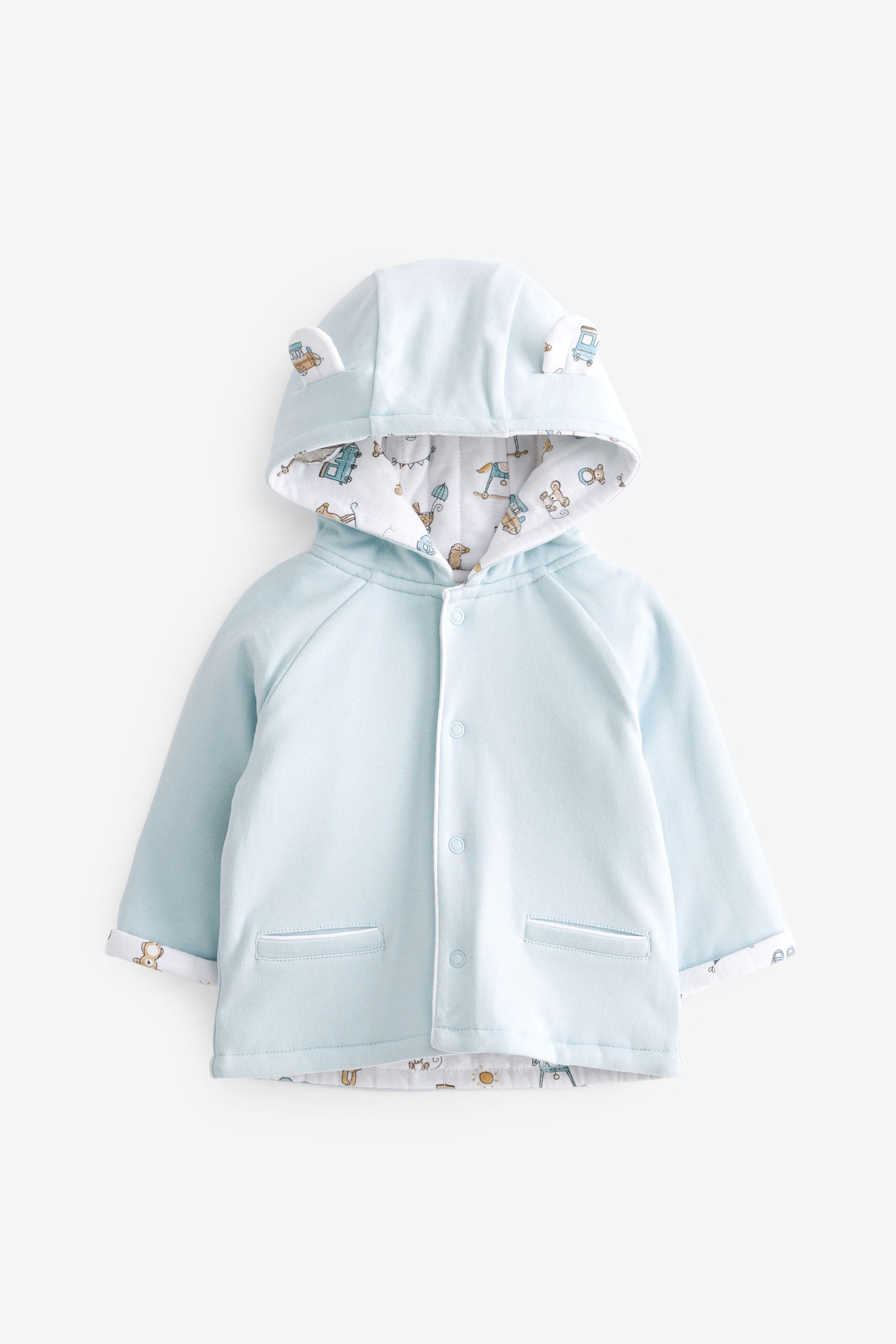 Blue Lightweight Jersey Baby Jacket (0mths-2yrs)