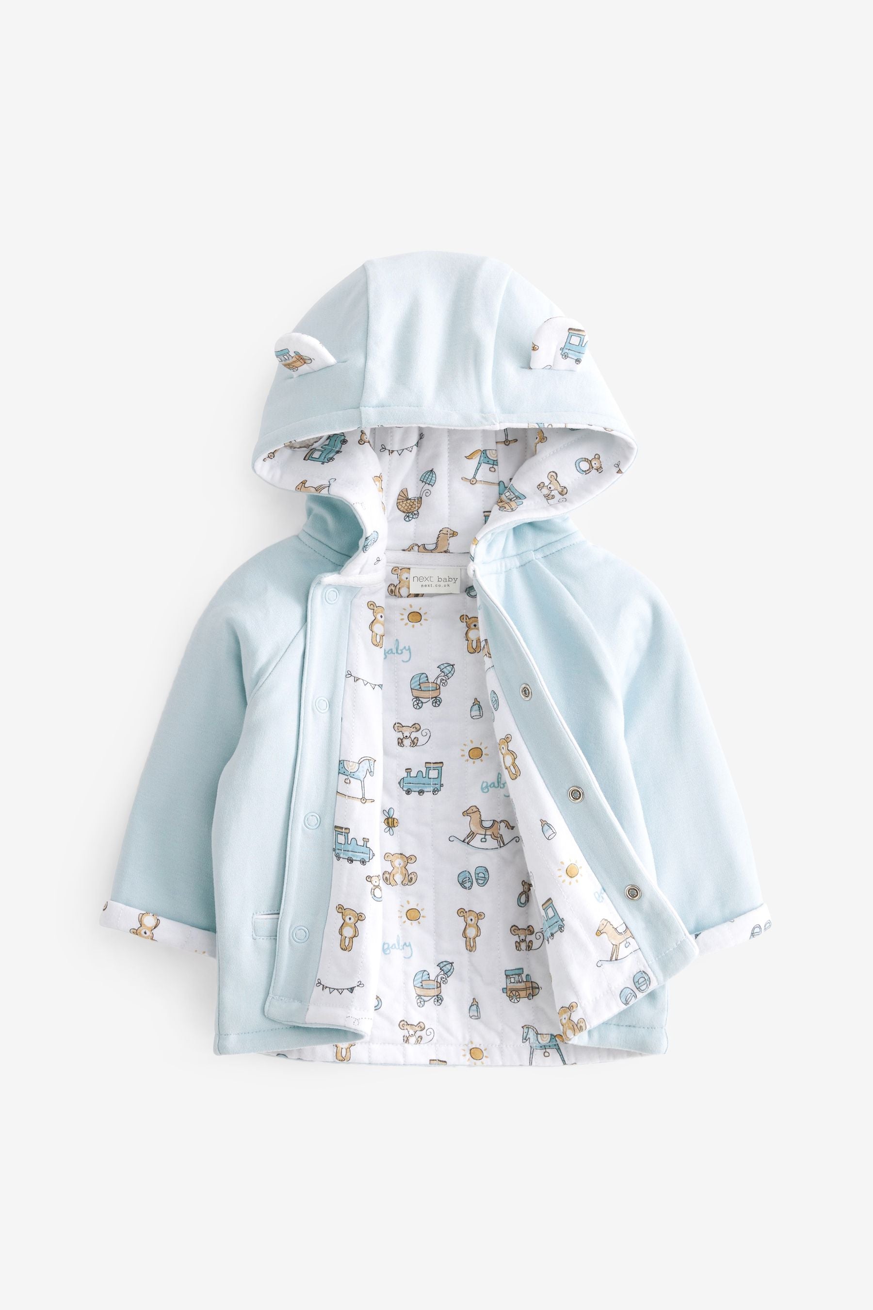 Blue Lightweight Jersey Baby Jacket (0mths-2yrs)