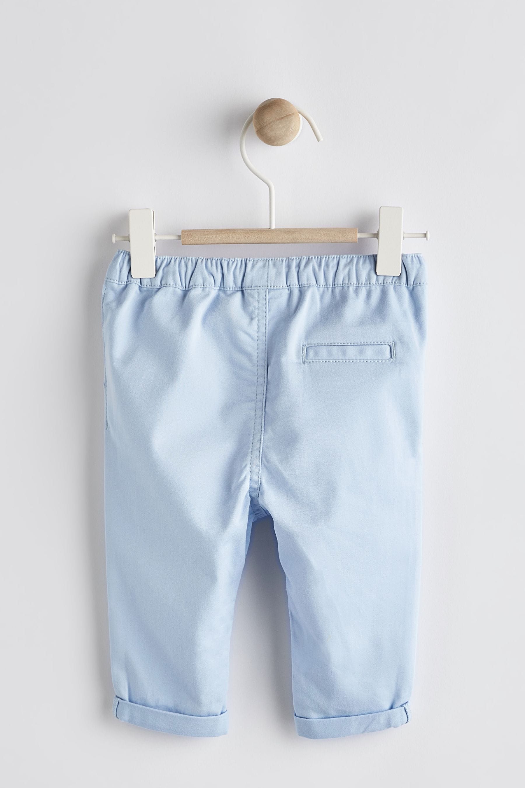 Pale Blue Woven Baby Chinos