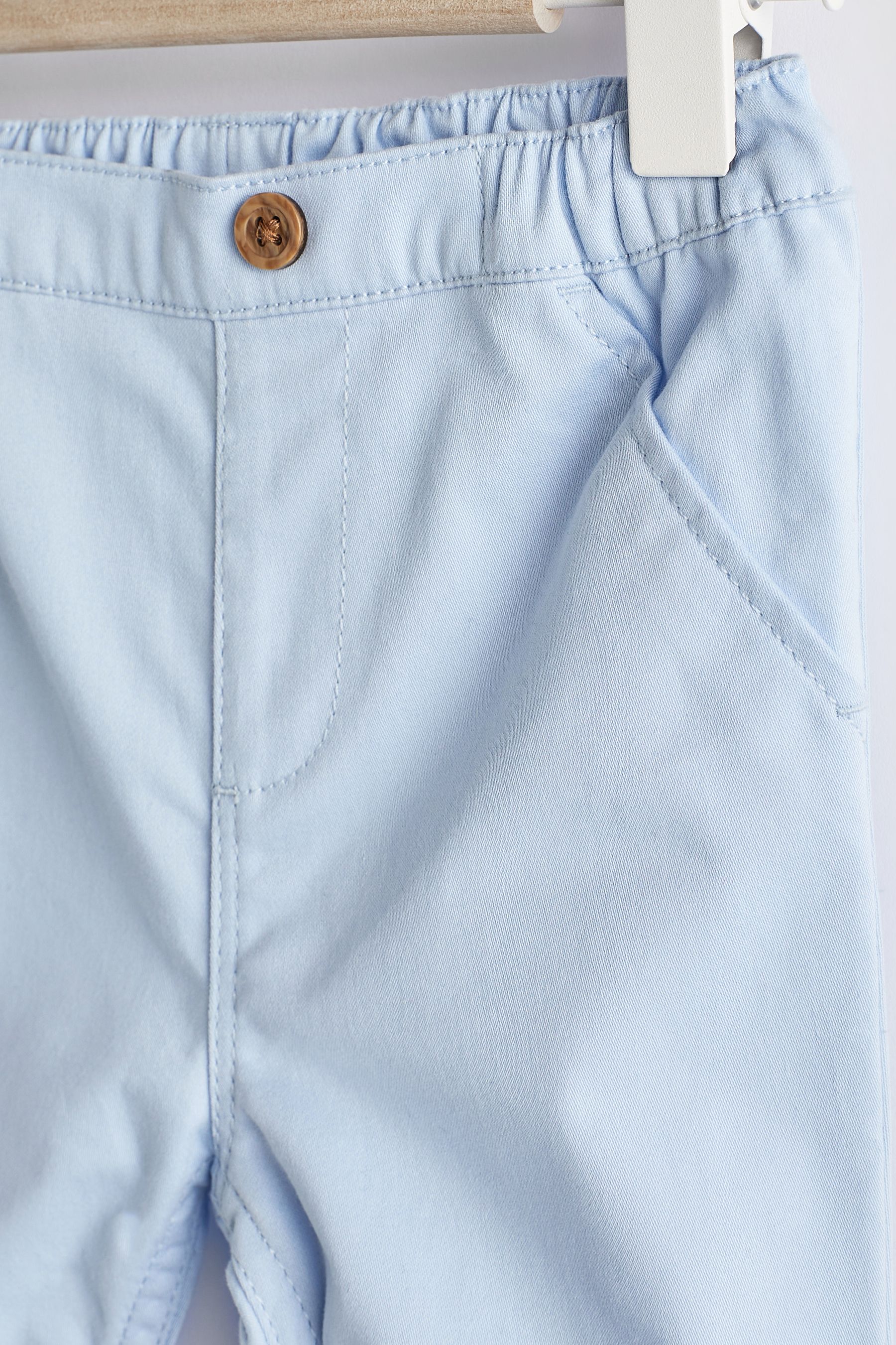 Pale Blue Woven Baby Chinos