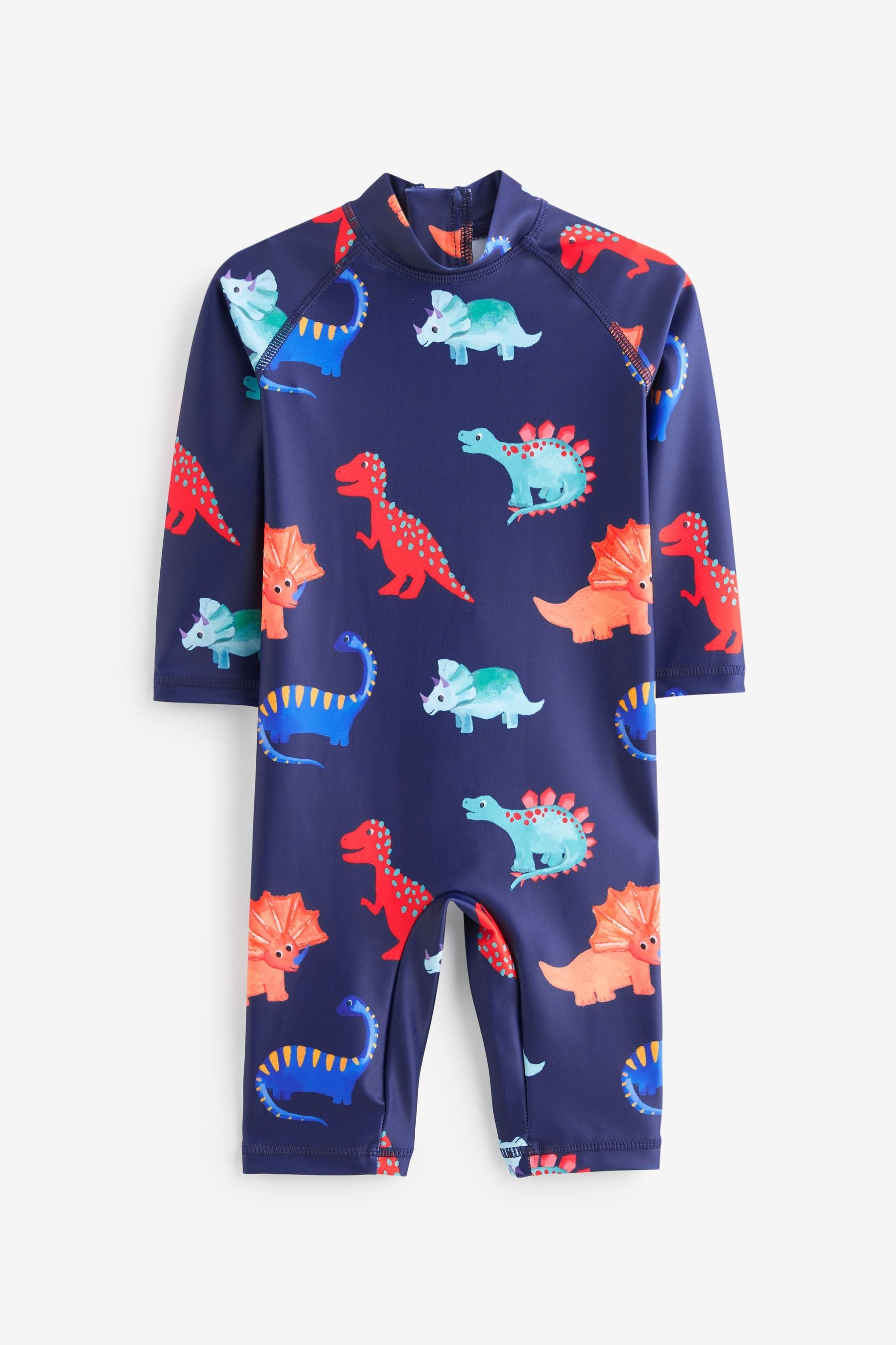 Navy Blue Dino Sunsafe All-In-One Swimsuit (3mths-7yrs)