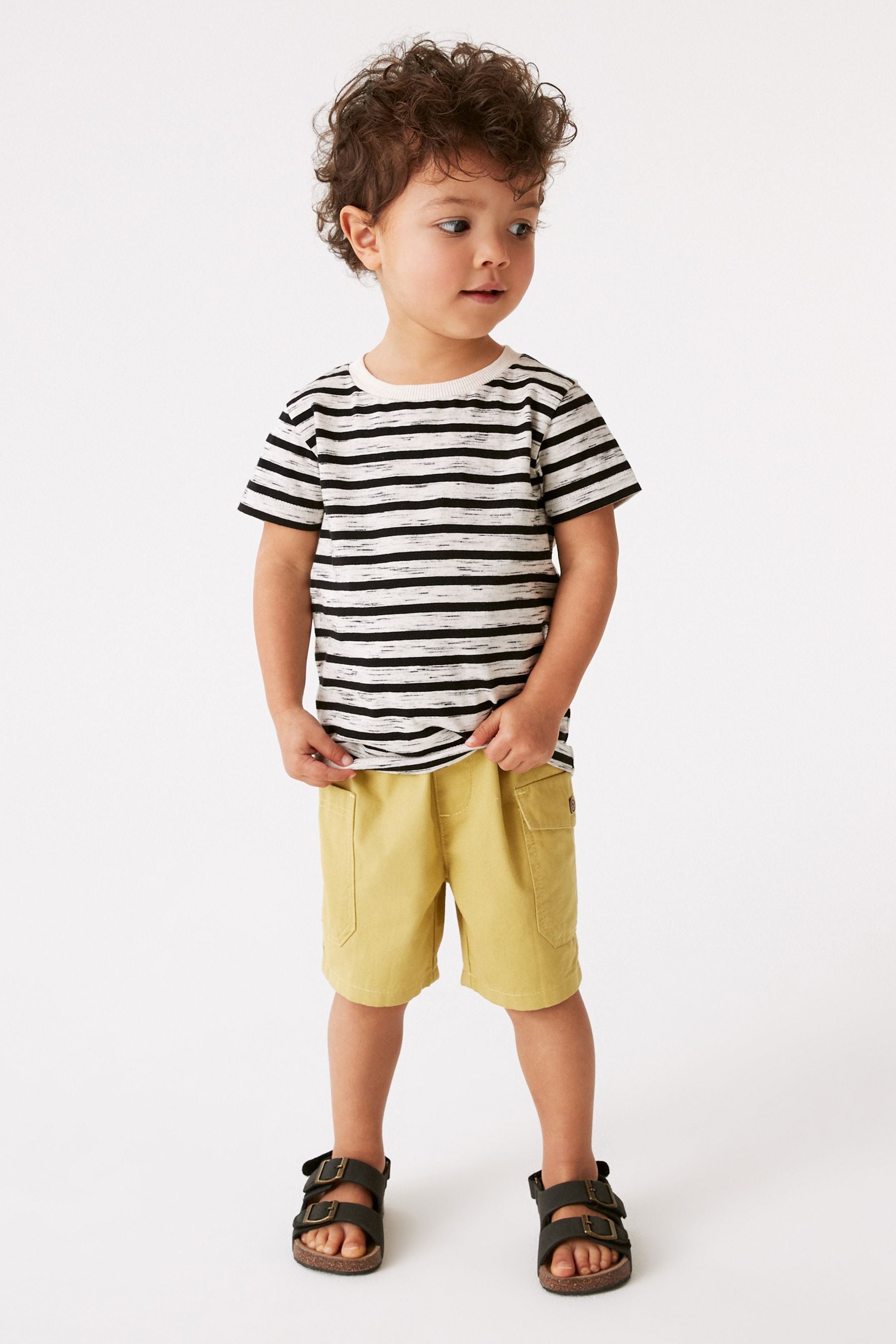 Ochre Yellow Utility Shorts (3mths-7yrs)