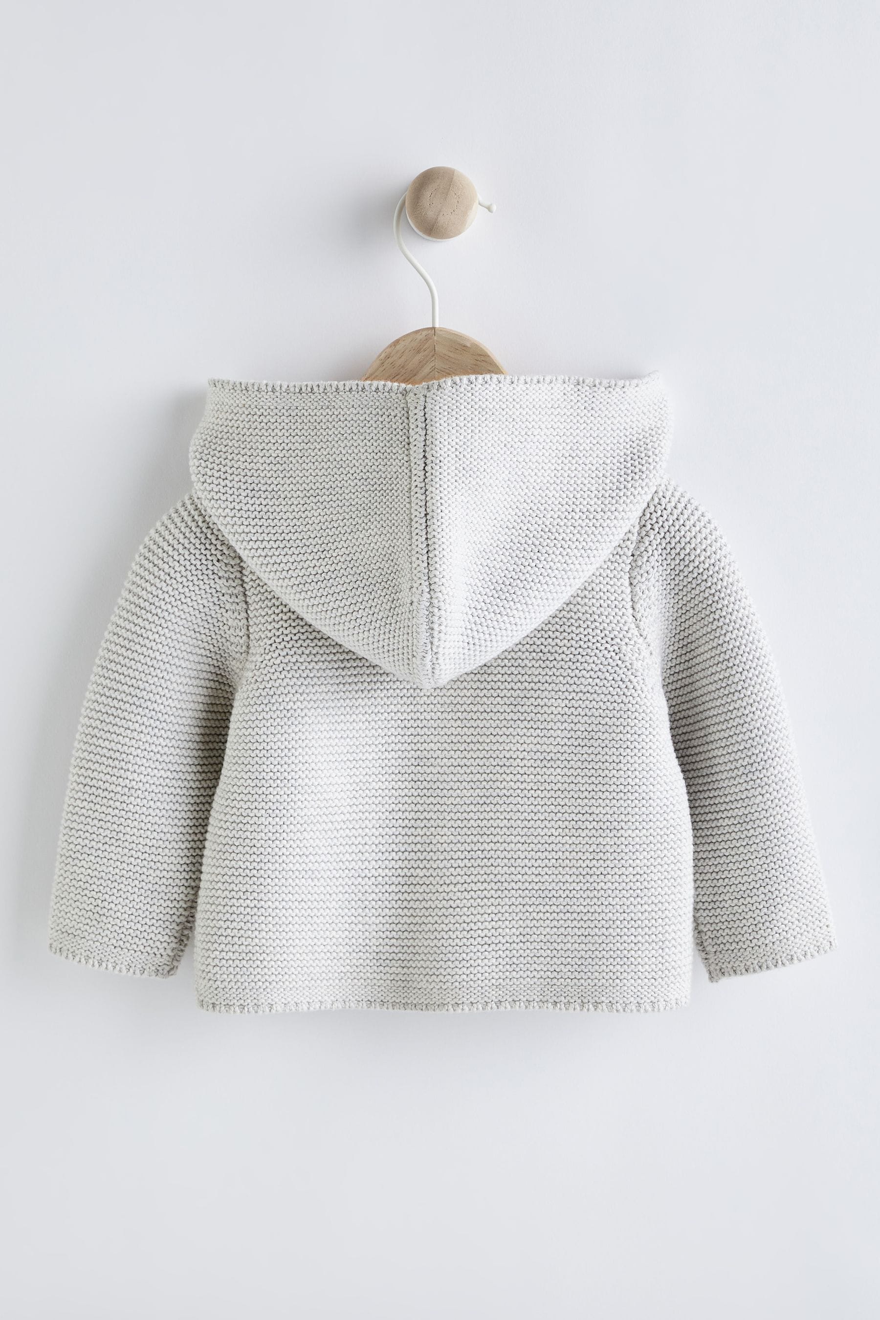 Grey Dino Knitted Baby Cardigan (0mths-2yrs)