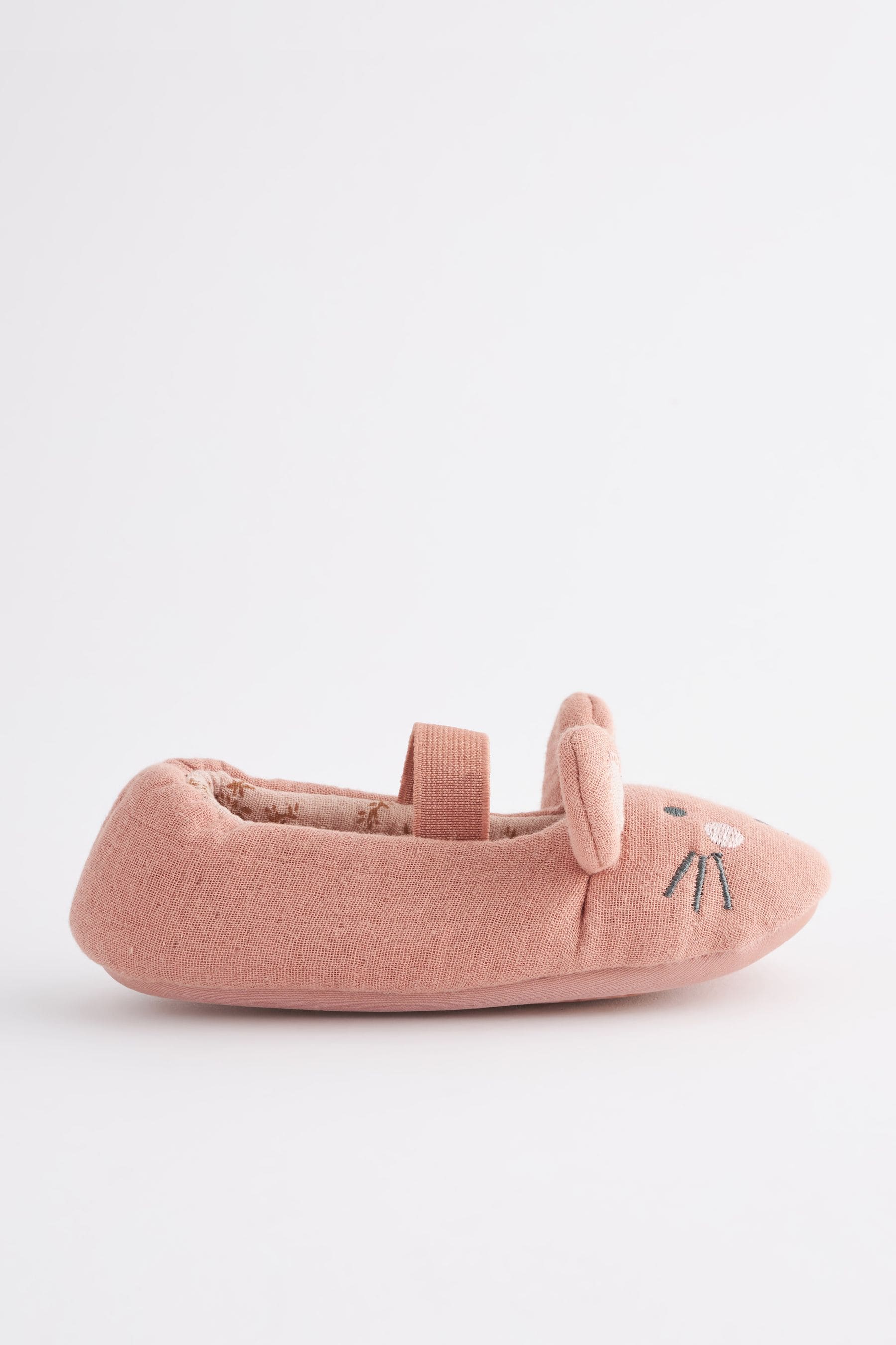 Pink Bunny Mary Jane Slippers