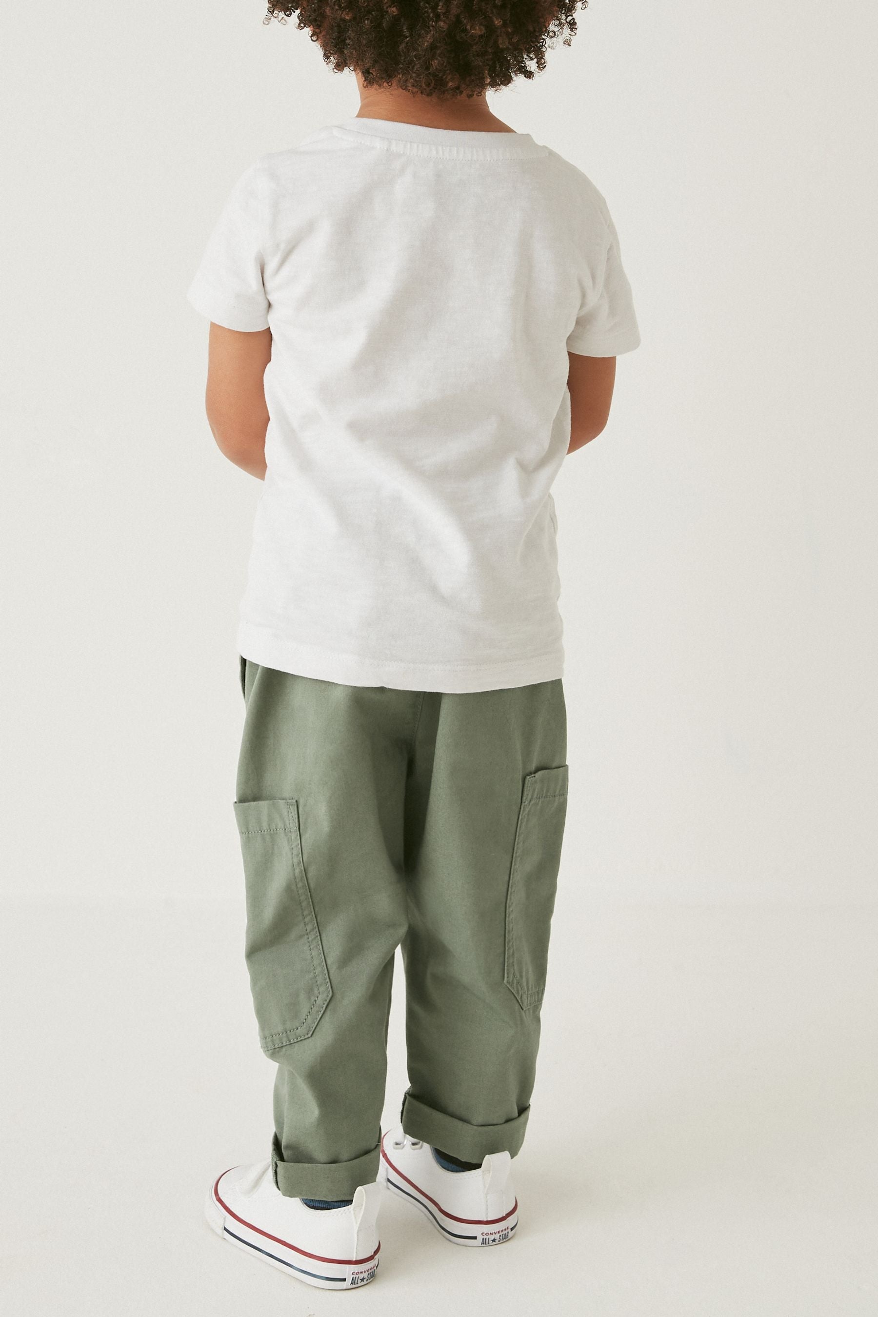 Sage Green Side Pocket Pull-On Trousers (3mths-7yrs)