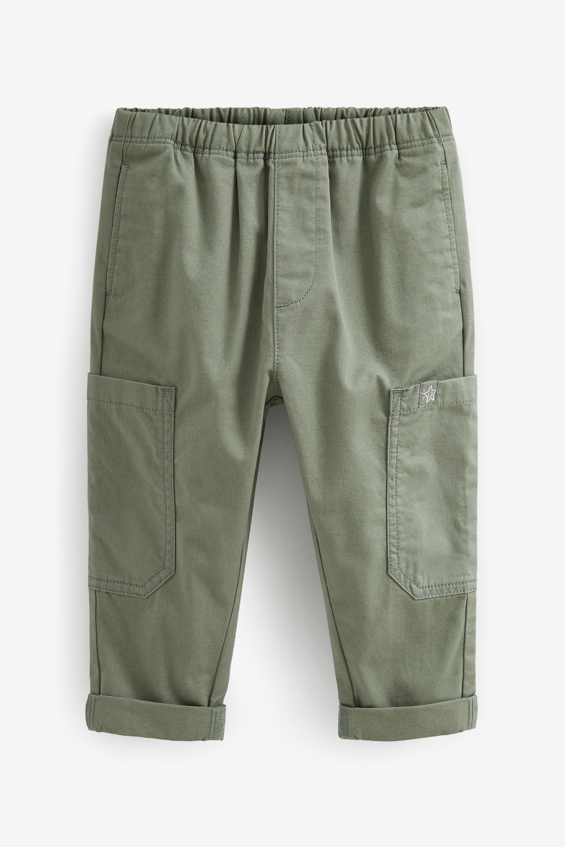 Sage Green Side Pocket Pull-On Trousers (3mths-7yrs)