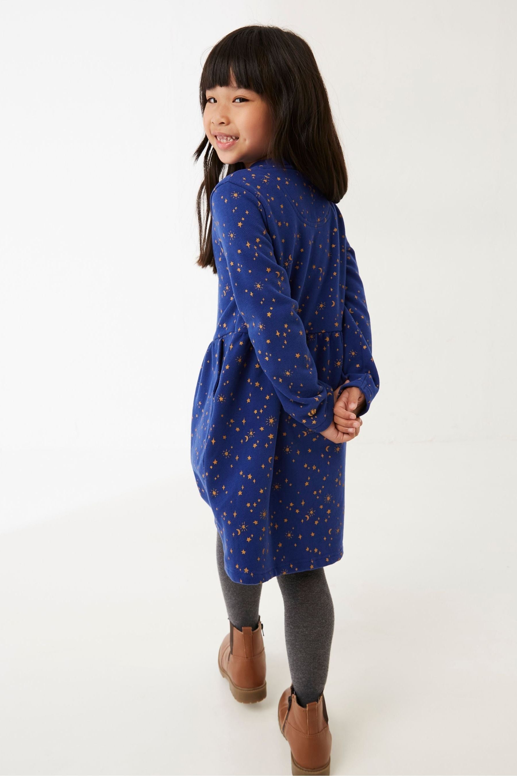 Blue Fat Face Blue Star Sweat Dress