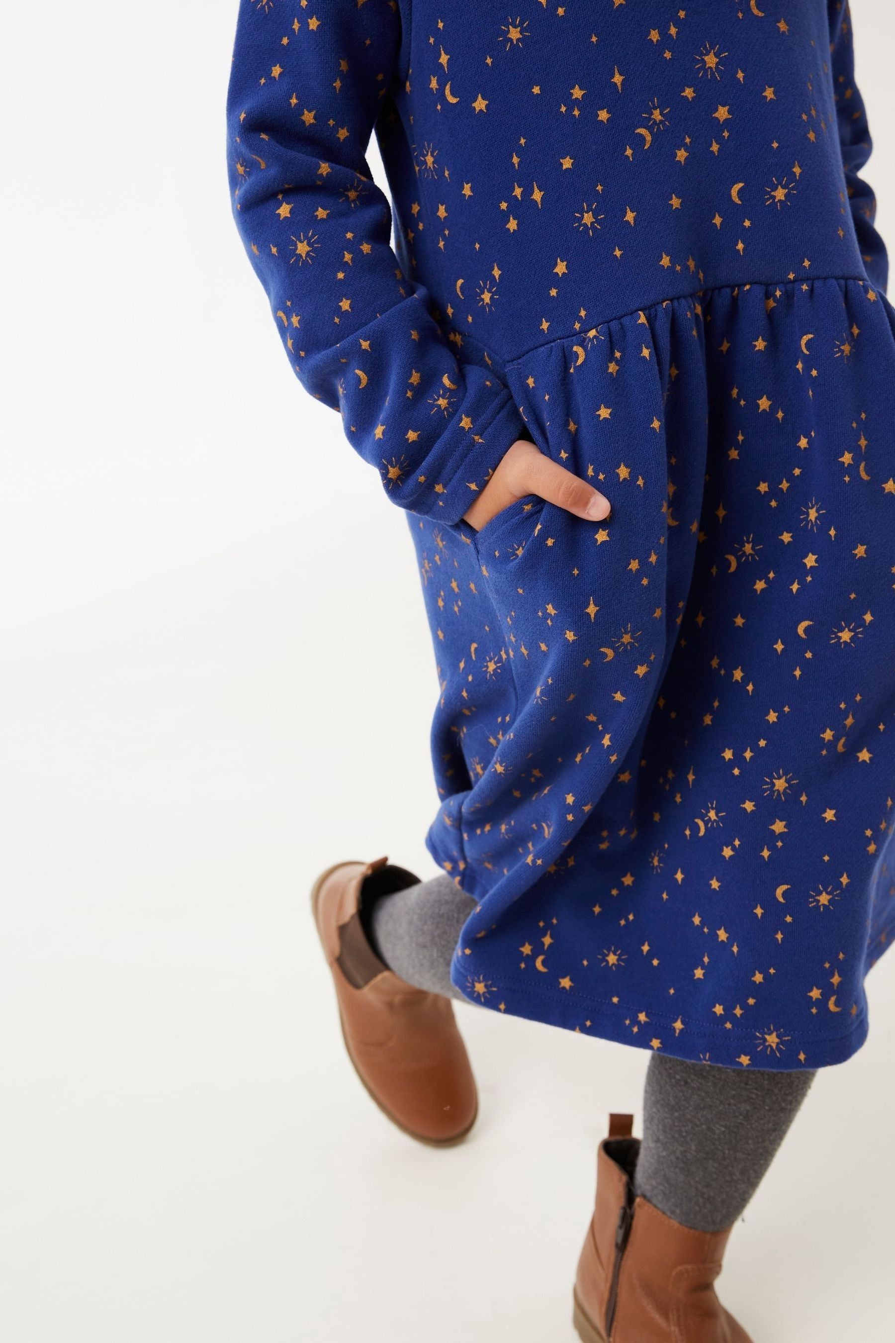 Blue Fat Face Blue Star Sweat Dress