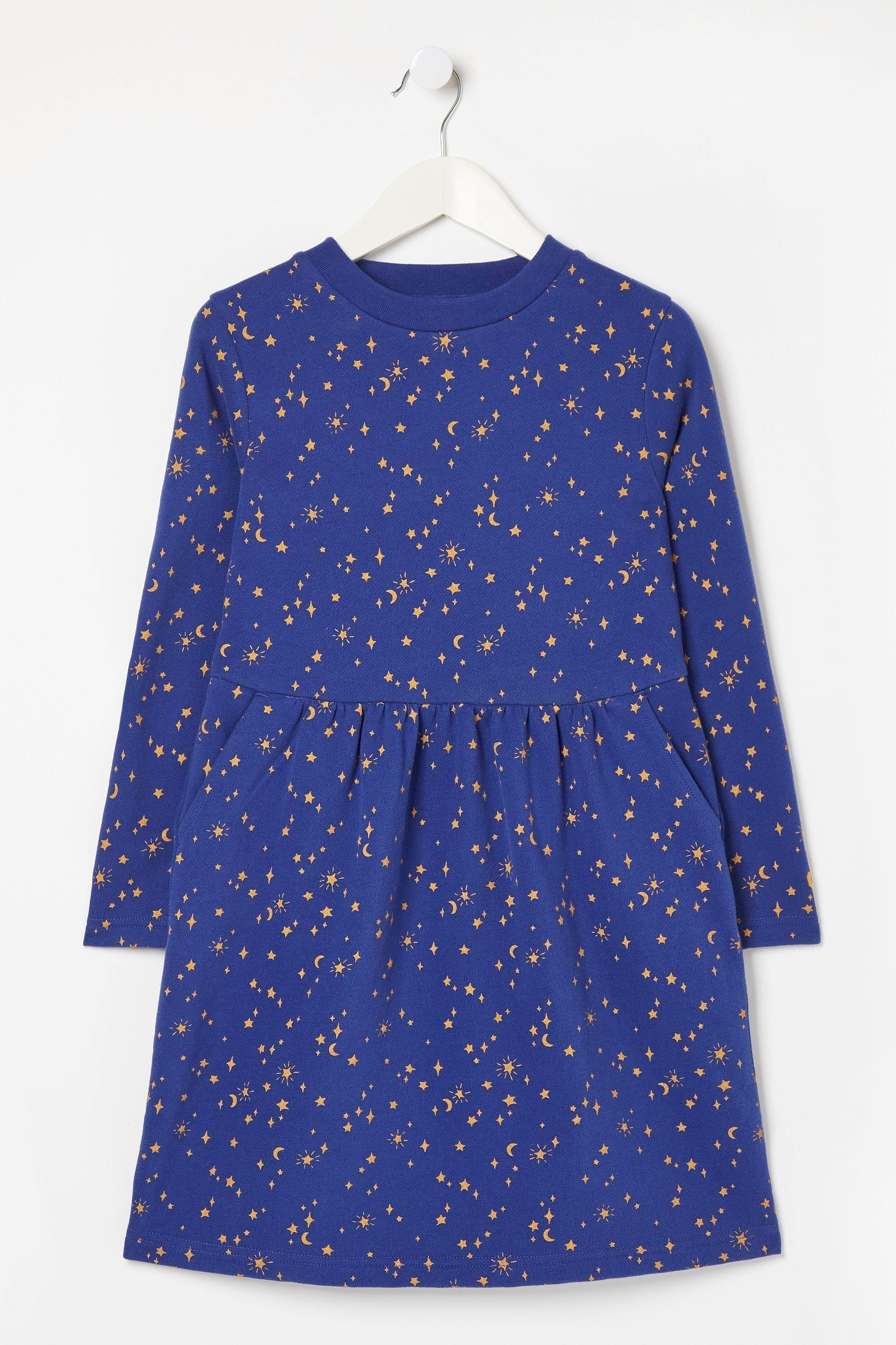 Blue Fat Face Blue Star Sweat Dress