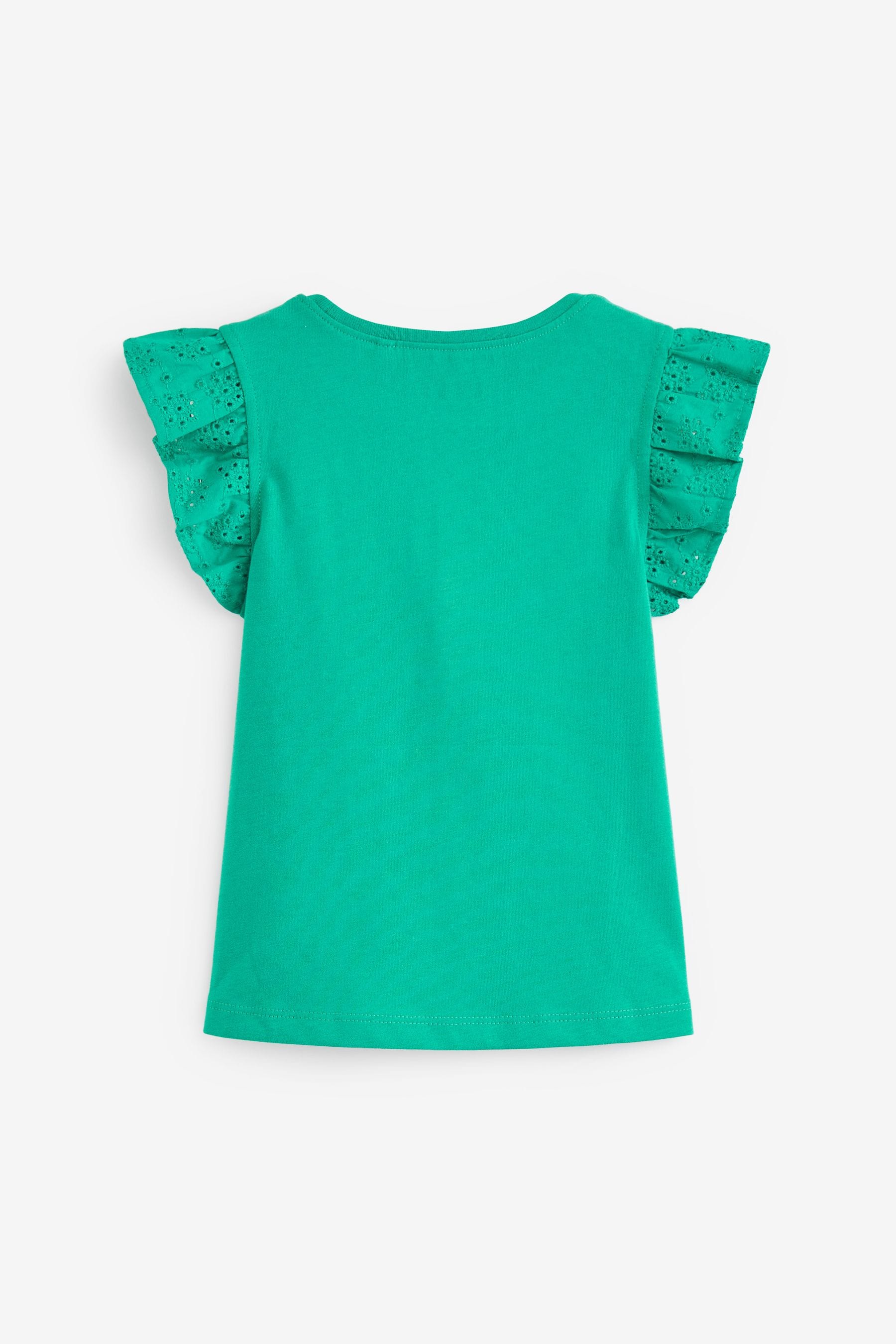 Green Cotton Frill Vest (3mths-8yrs)