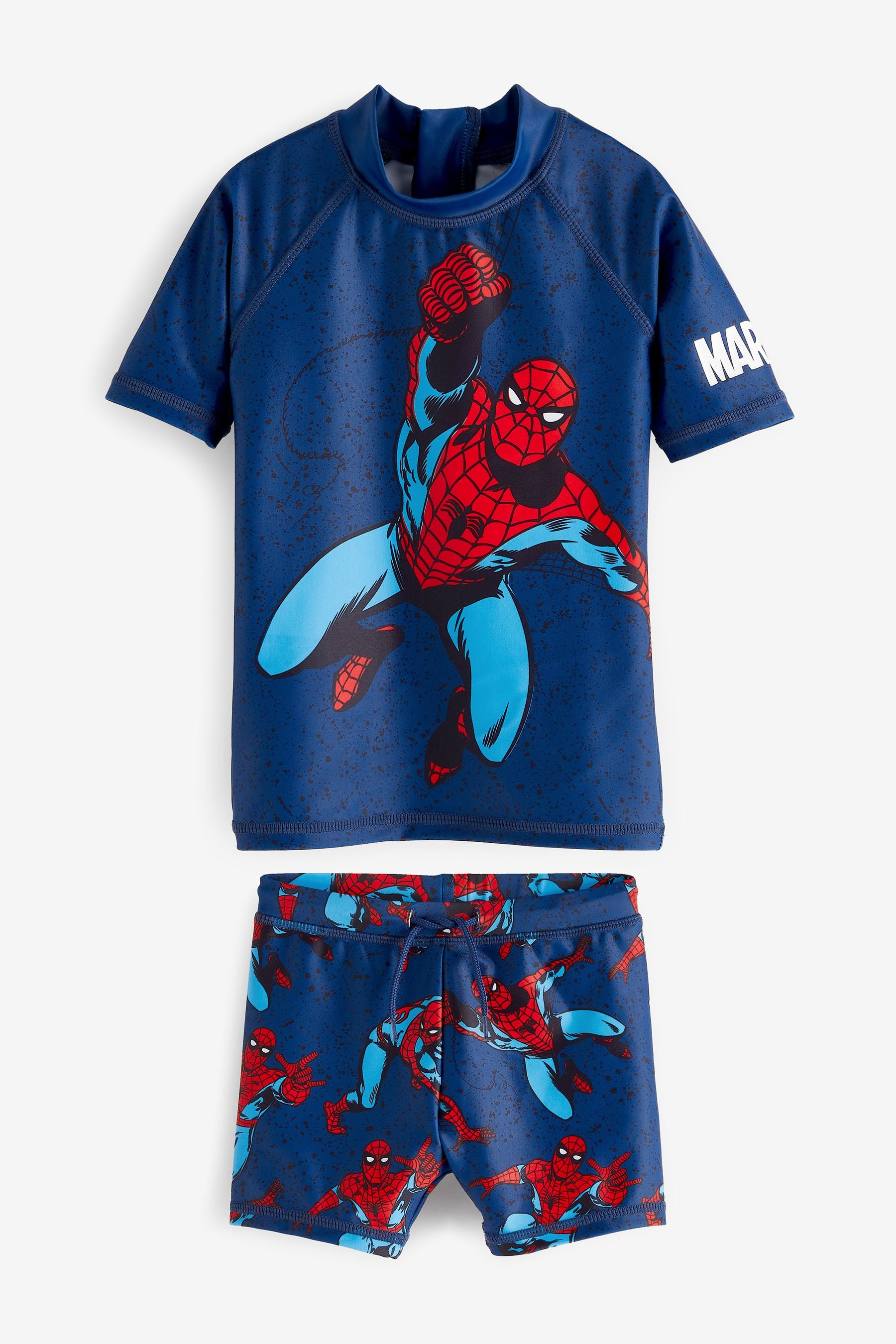 Spider-Man Cobalt Blue 2 Piece Sunsafe Top And Shorts Set (3mths-7yrs)