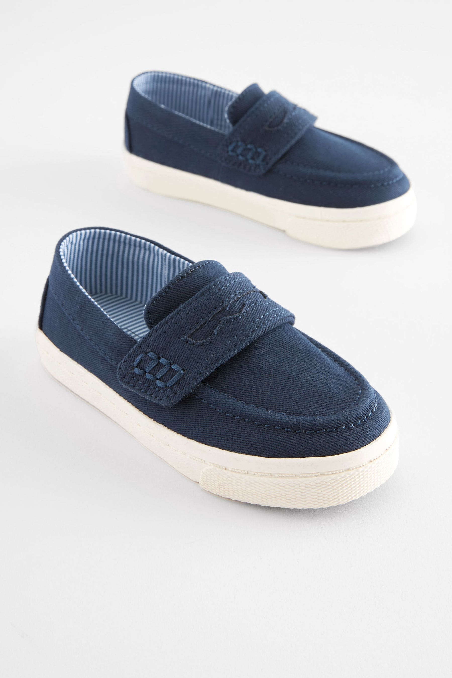 Navy Blue Penny Loafers