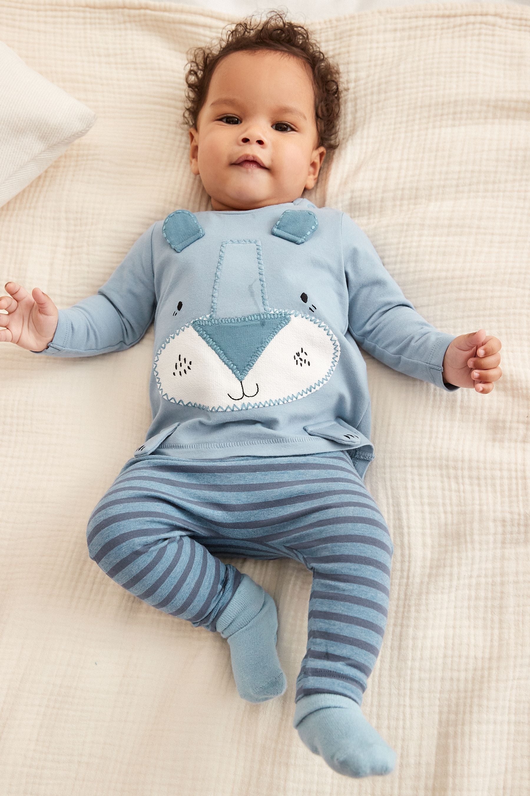 Blue Lion Baby T-Shirt And Leggings 2 Piece Set