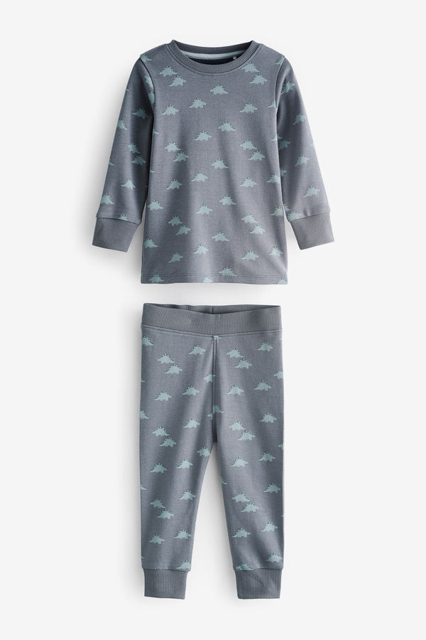 Blue Dino All Over Print Snuggle Pyjamas (9mths-8yrs)