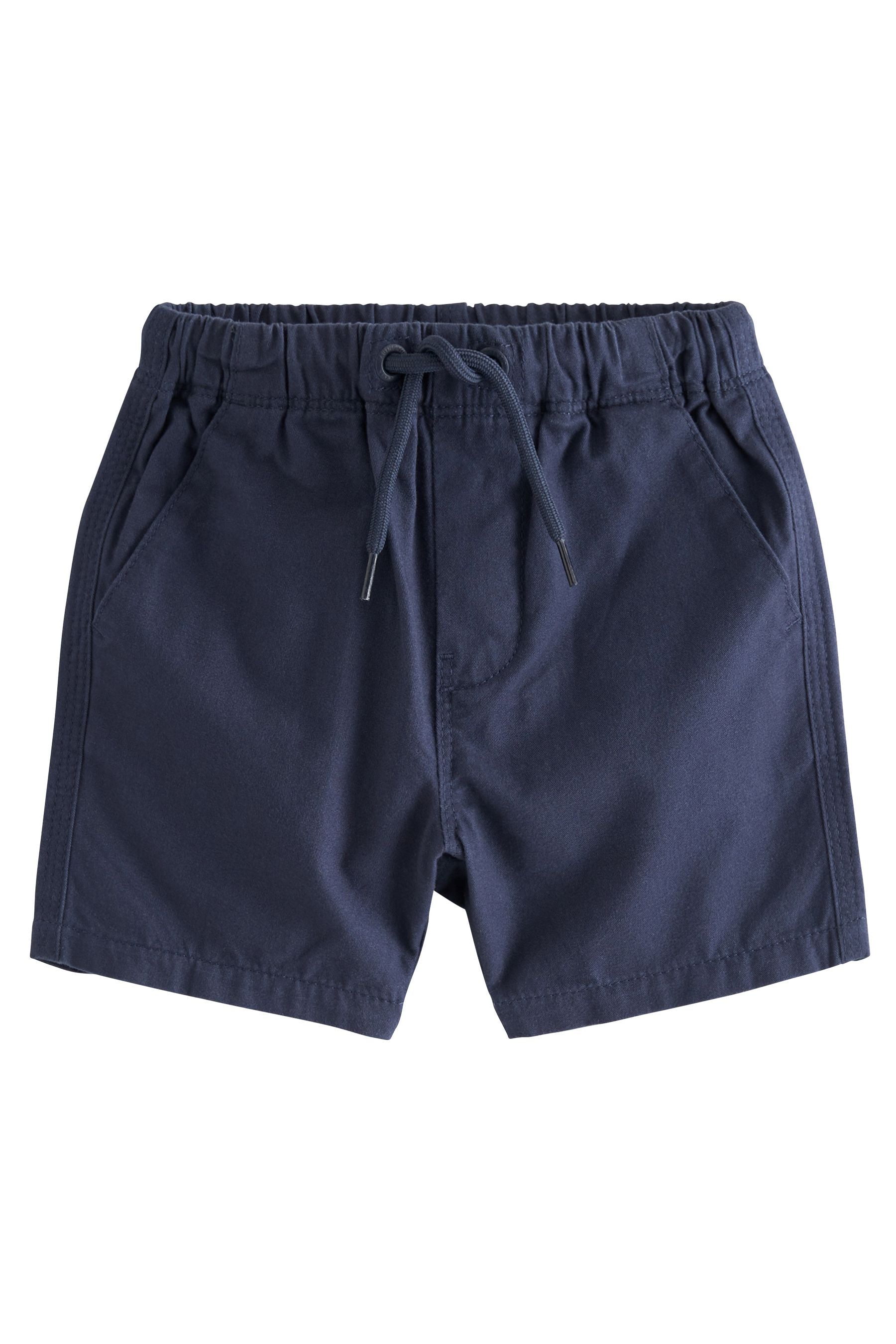 Navy Blue/Stone Cream Pull-On Shorts 2 Pack (3mths-7yrs)