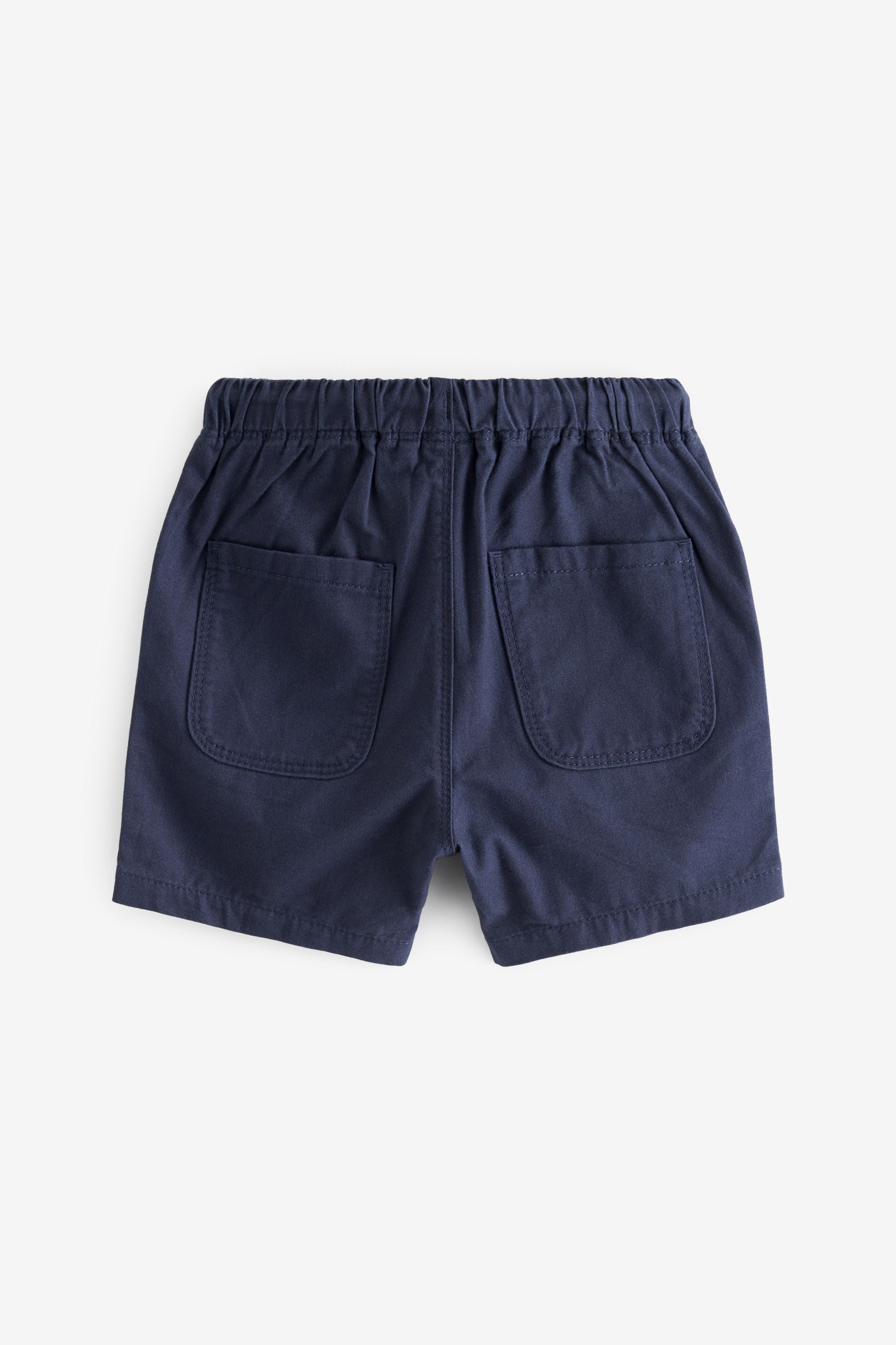 Navy Blue/Stone Cream Pull-On Shorts 2 Pack (3mths-7yrs)