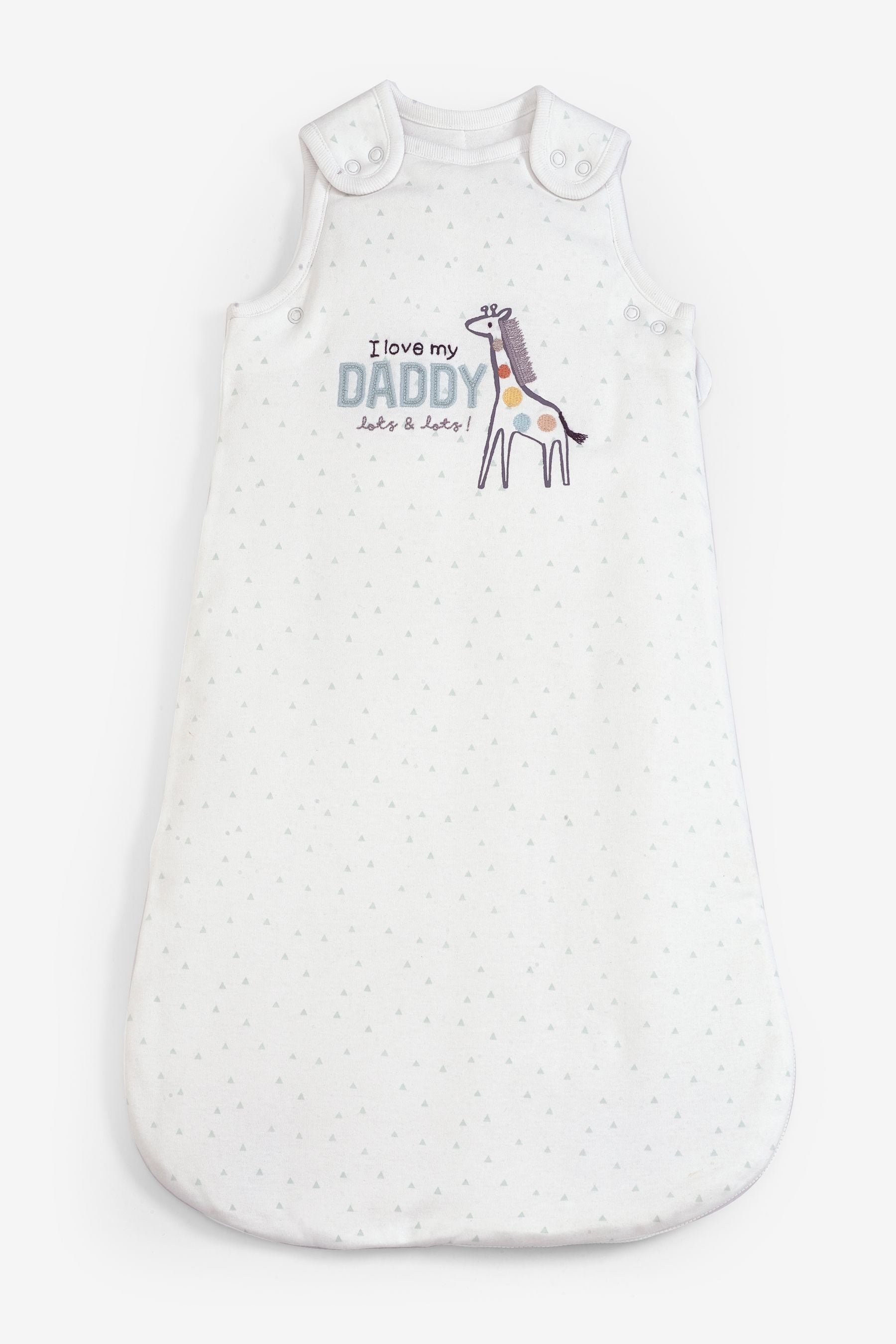 White I Love Daddy Baby 100% Cotton 1 Tog Sleep Bag