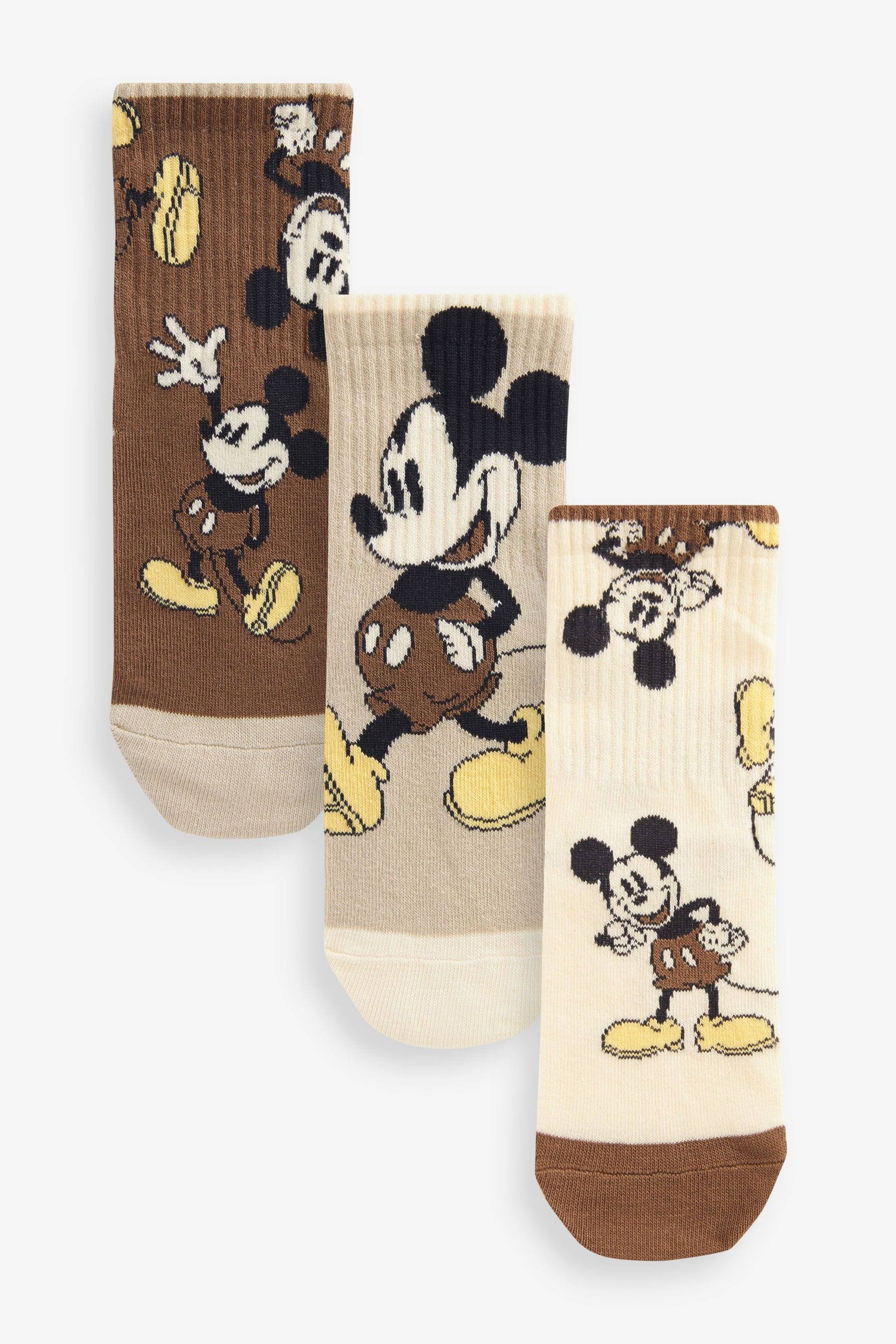 Mickey Mouse Cotton Rich Socks 3 Packs