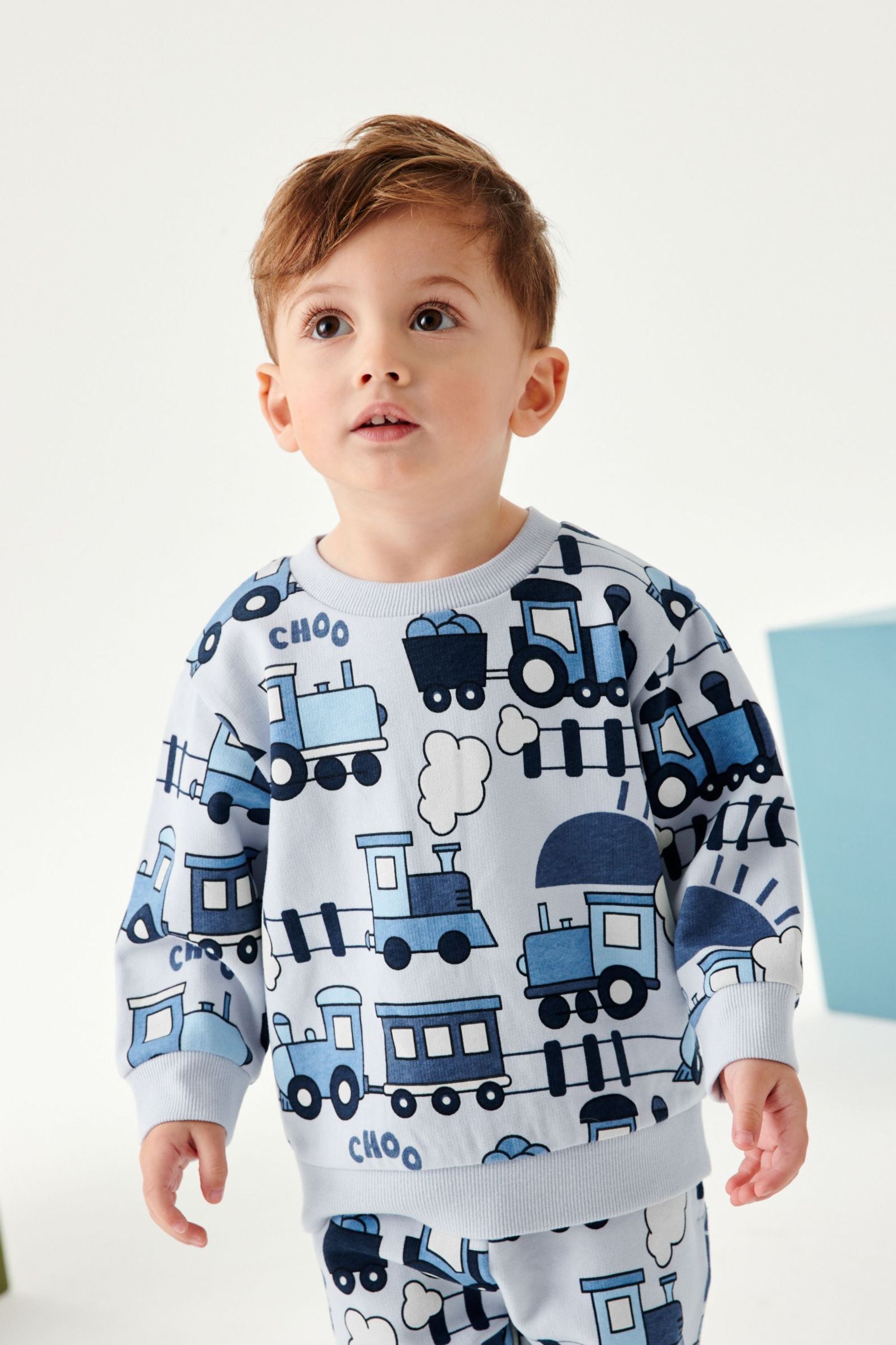 Blue Train All-Over Printed Character Sweatshirt (3mths-7yrs)