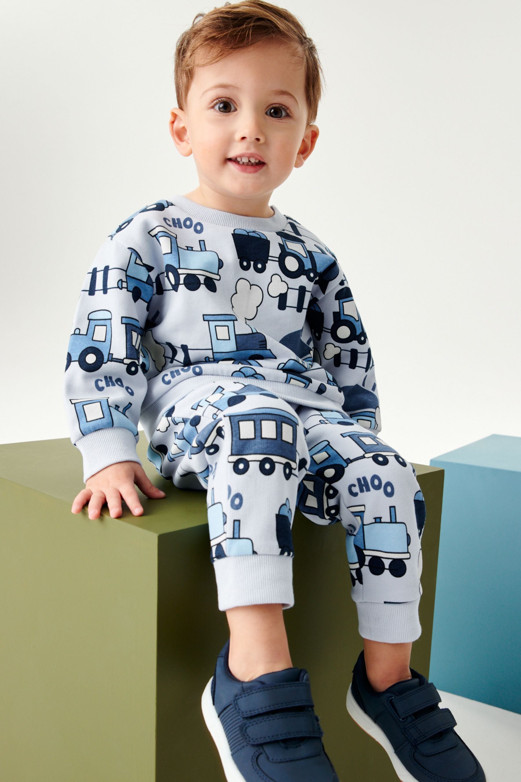 Blue Train All-Over Printed Character Sweatshirt (3mths-7yrs)