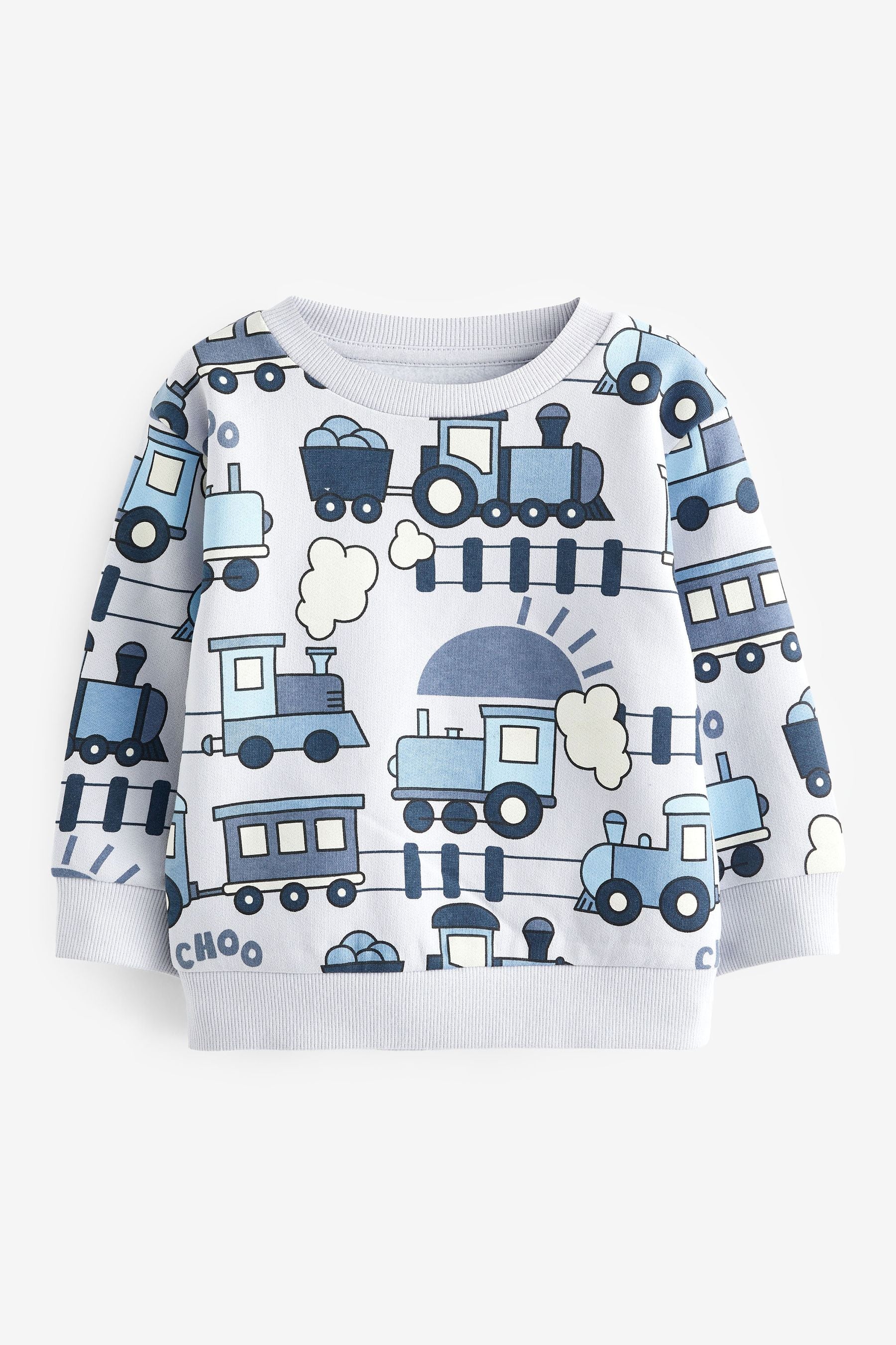 Blue Train All-Over Printed Character Sweatshirt (3mths-7yrs)