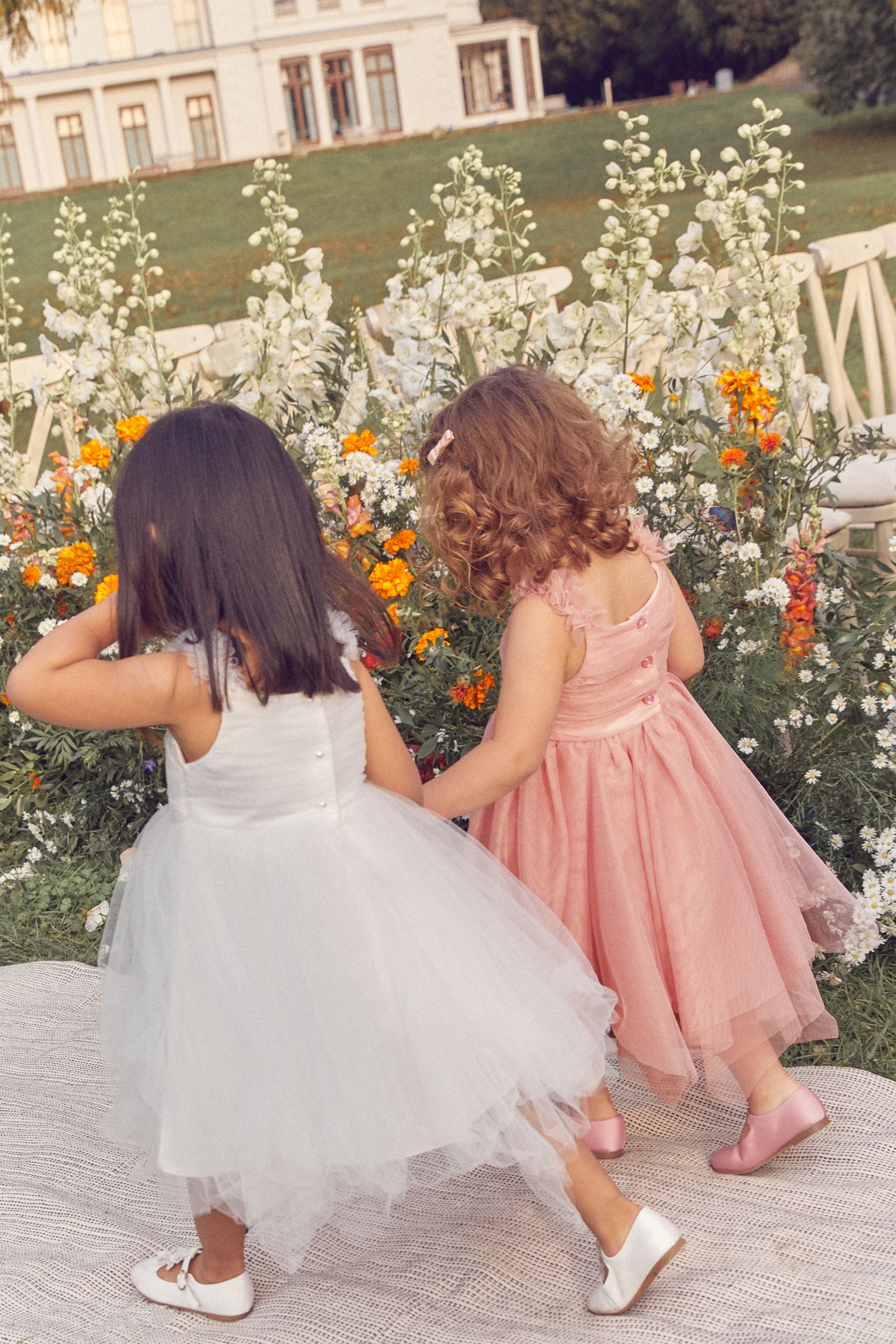 Pink Embellished Tulle Bridesmaid Dress (3mths-8yrs)