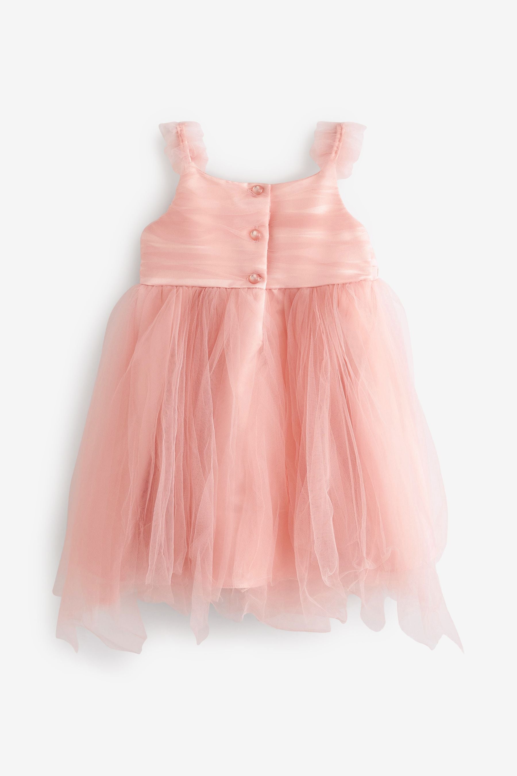 Pink Embellished Tulle Bridesmaid Dress (3mths-8yrs)