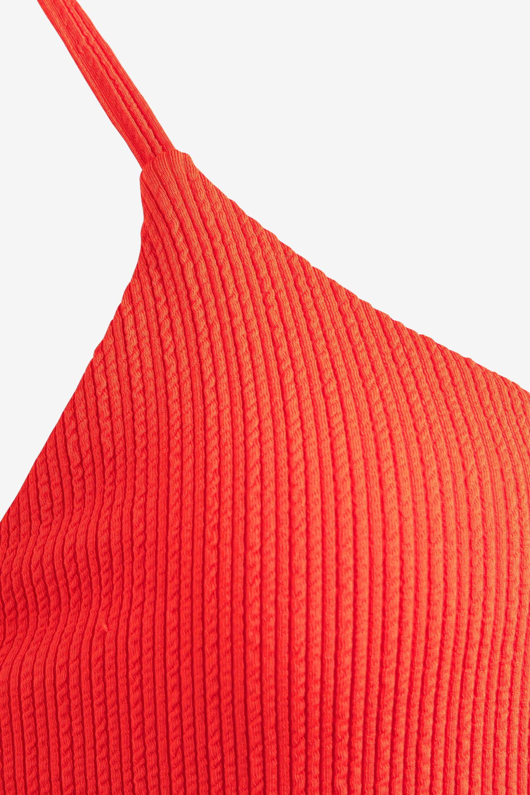 Orange Texture Maternity Scoop Swimsuit