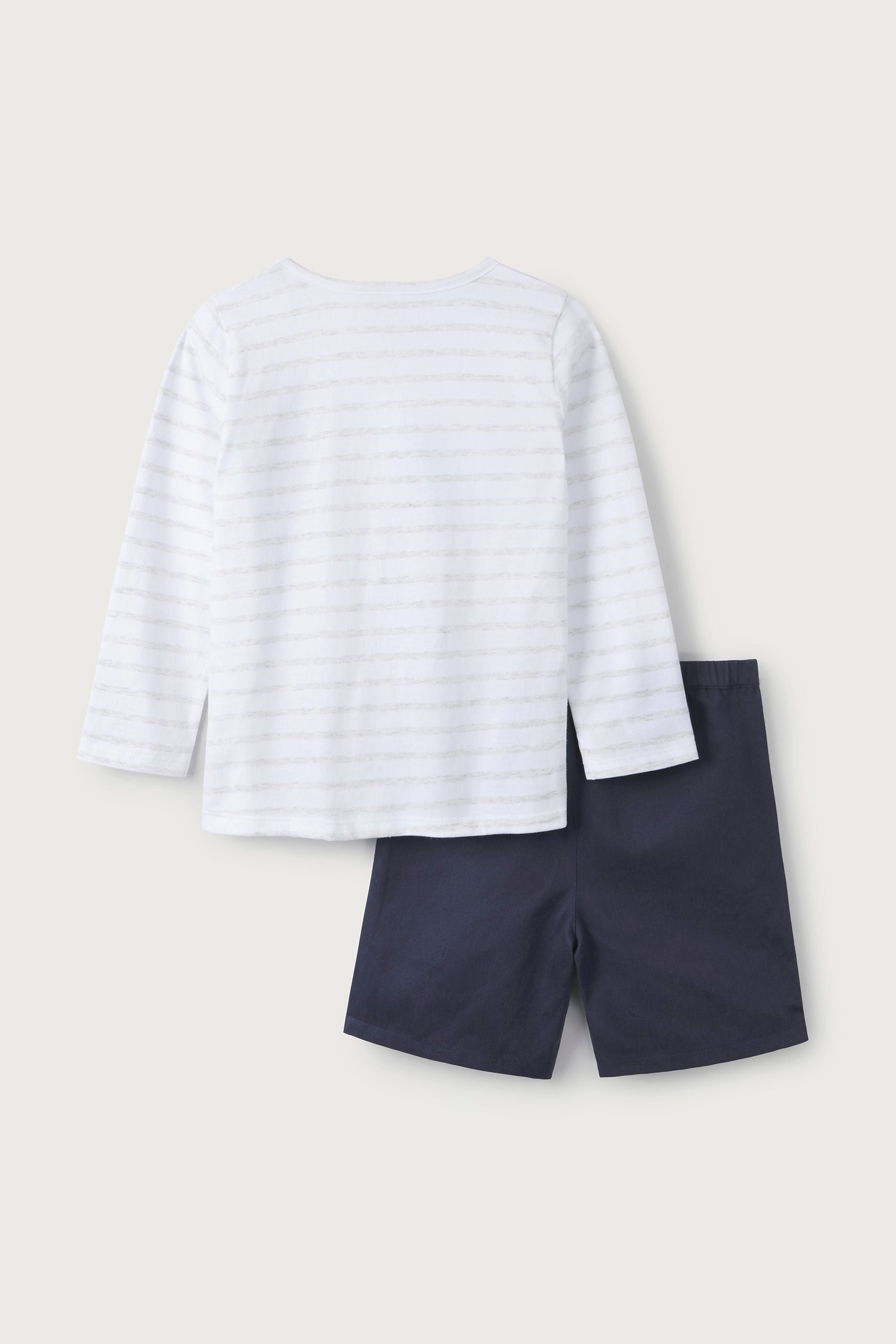 White The White Company White Striped Top And Shorts Set