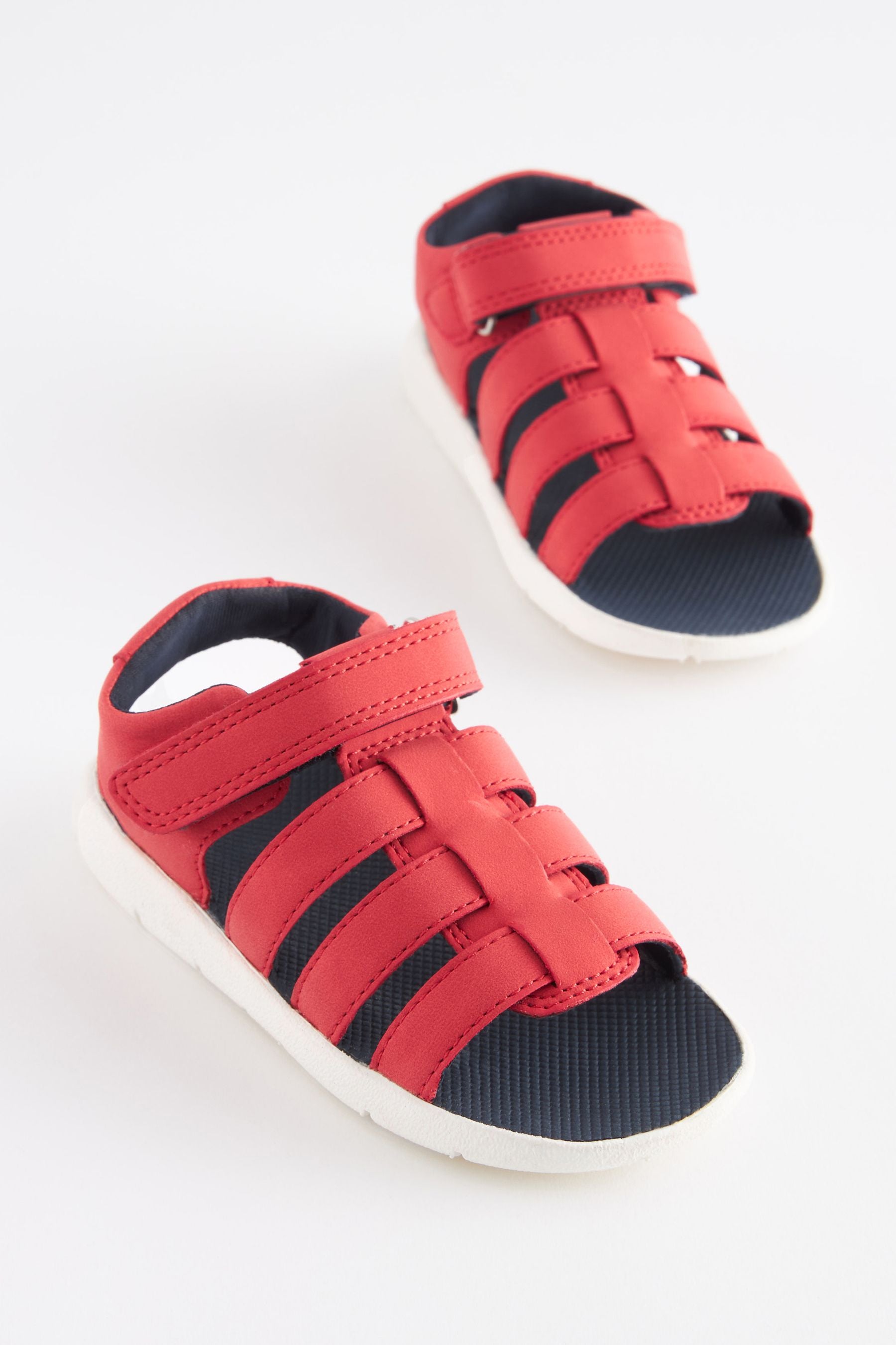 Red Lightweight Touch Fastening Fisherman Sandals