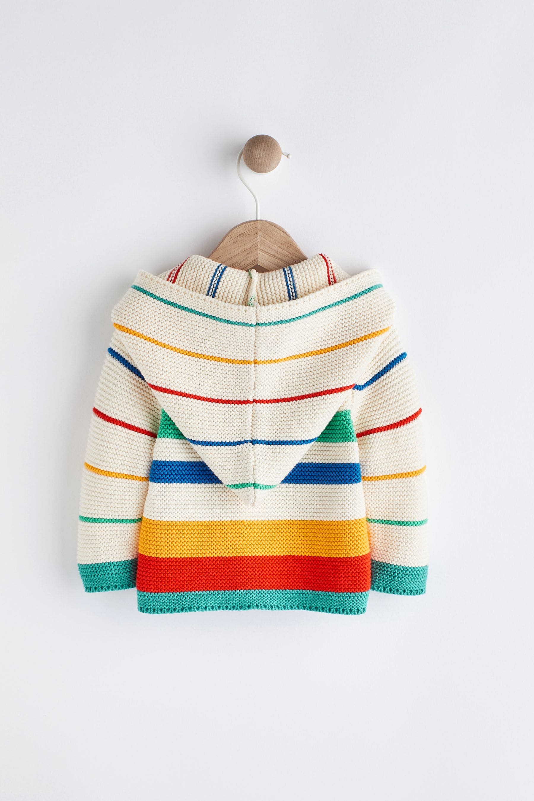 Multi Stripe Character Hooded Cardigan