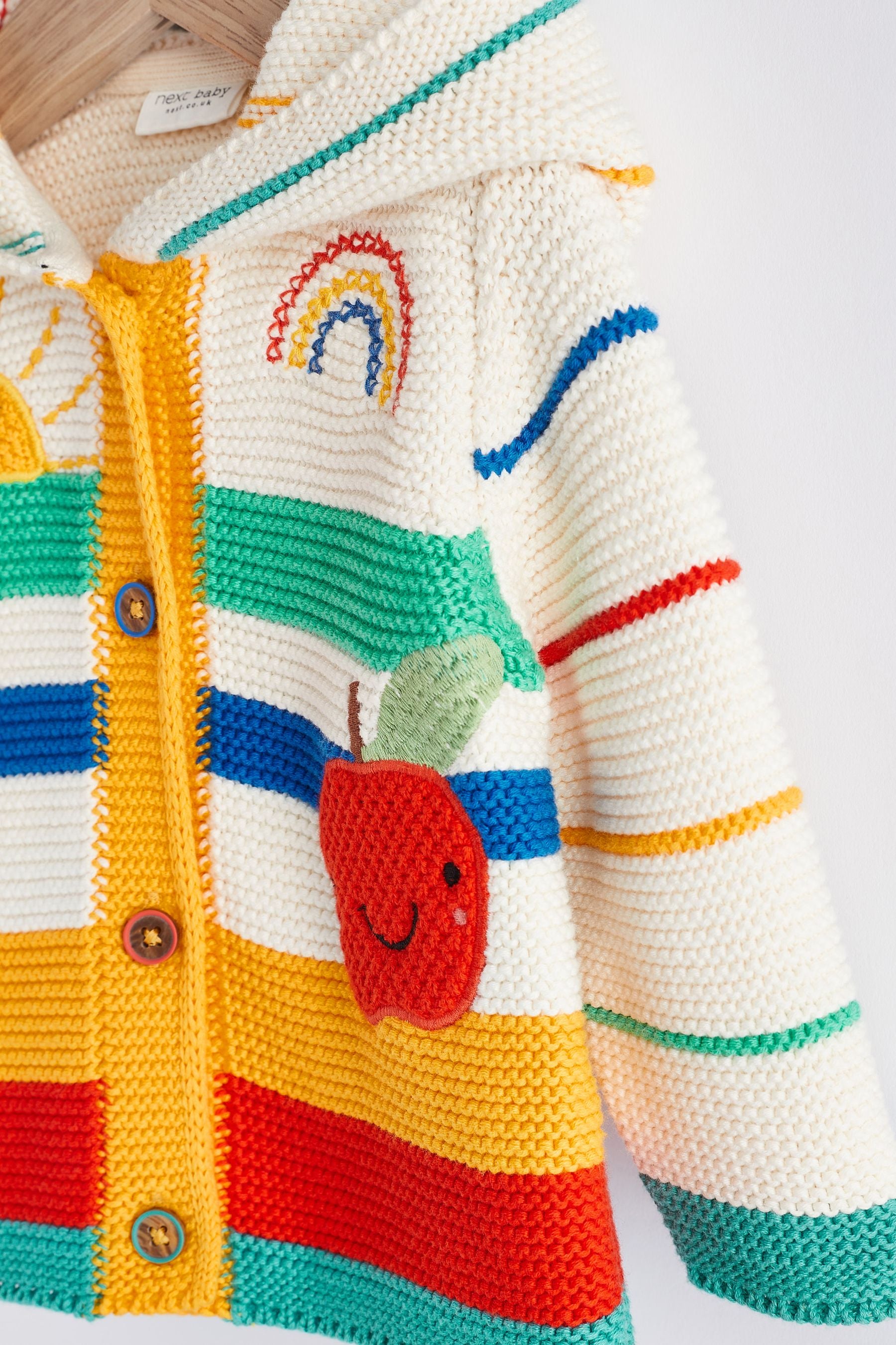 Multi Stripe Character Hooded Cardigan