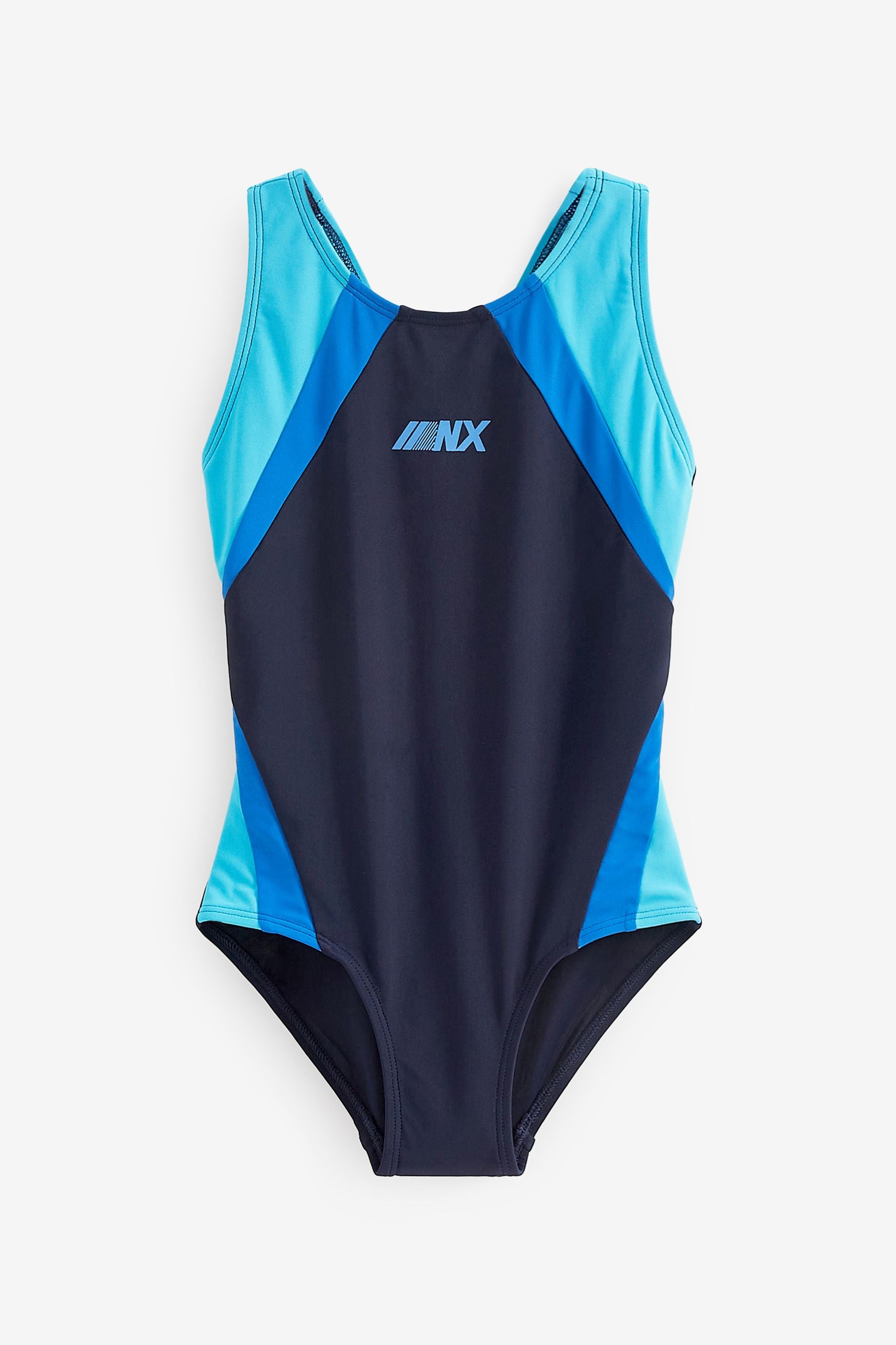 Blue/Navy Sports Swimsuit (3-16yrs)