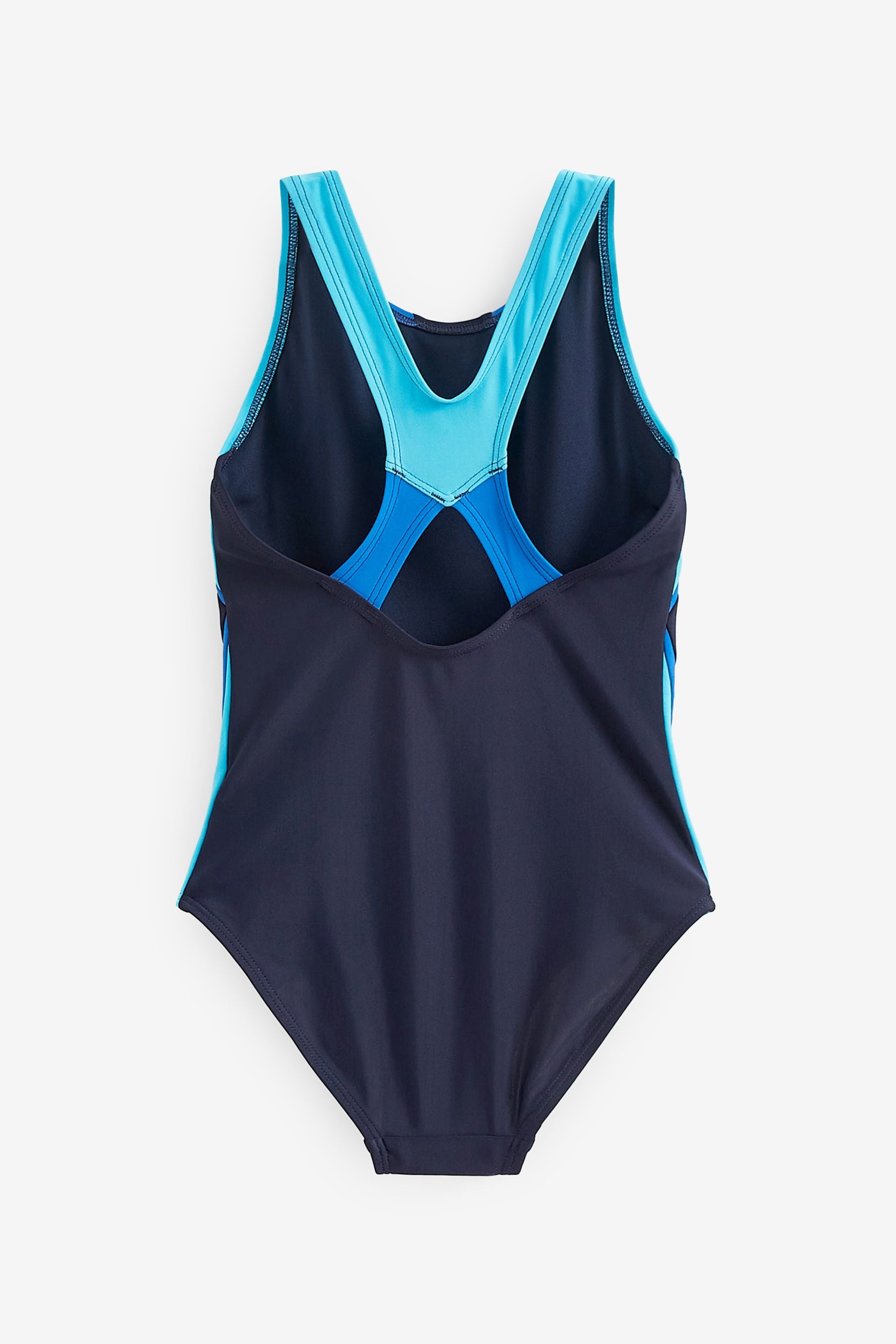 Blue/Navy Sports Swimsuit (3-16yrs)