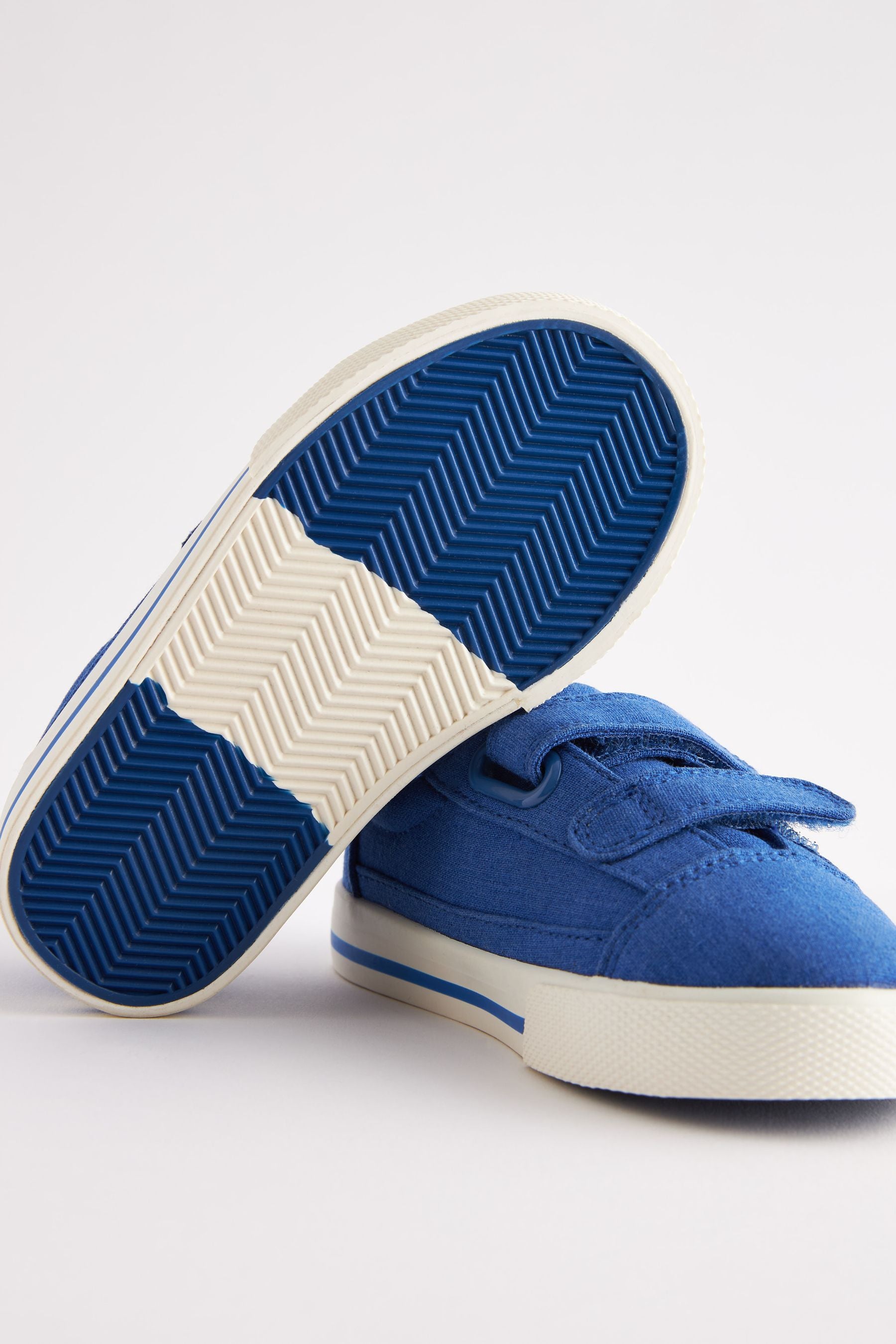 Cobalt Blue Strap Touch Fastening Shoes