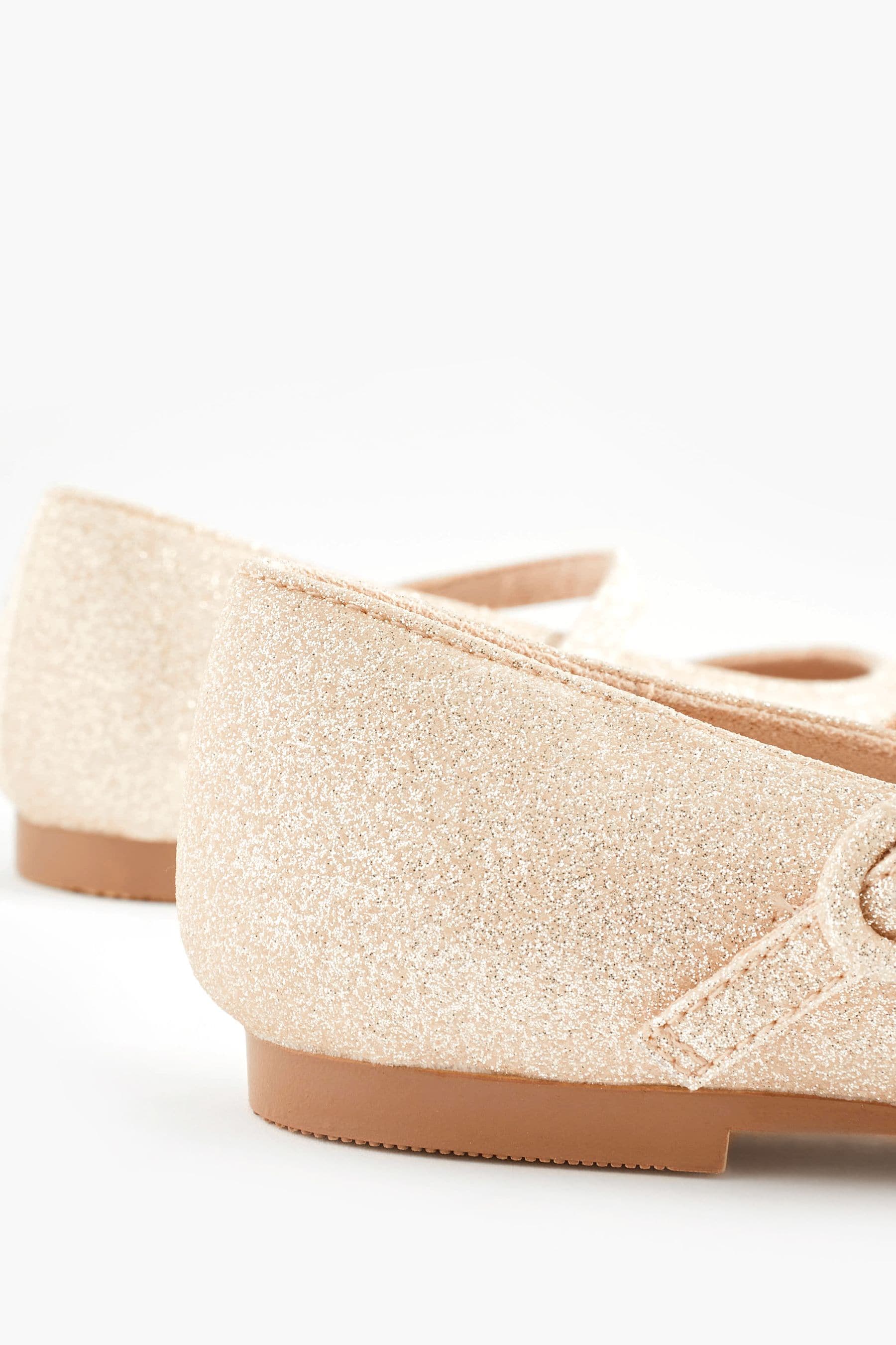 Champagne Gold Glitter Mary Jane Occasion Shoes