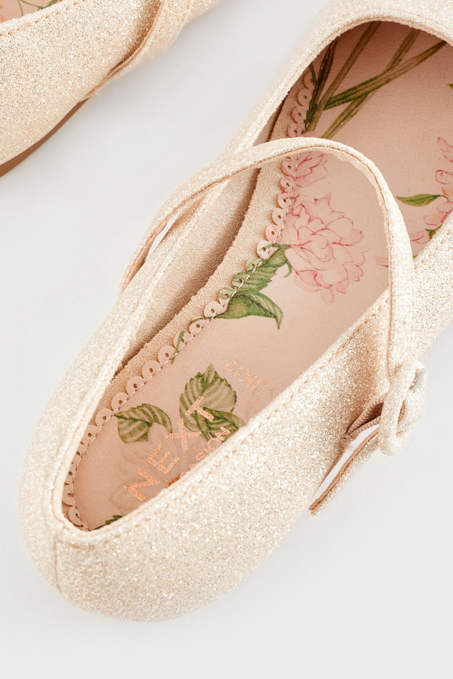 Champagne Gold Glitter Mary Jane Occasion Shoes