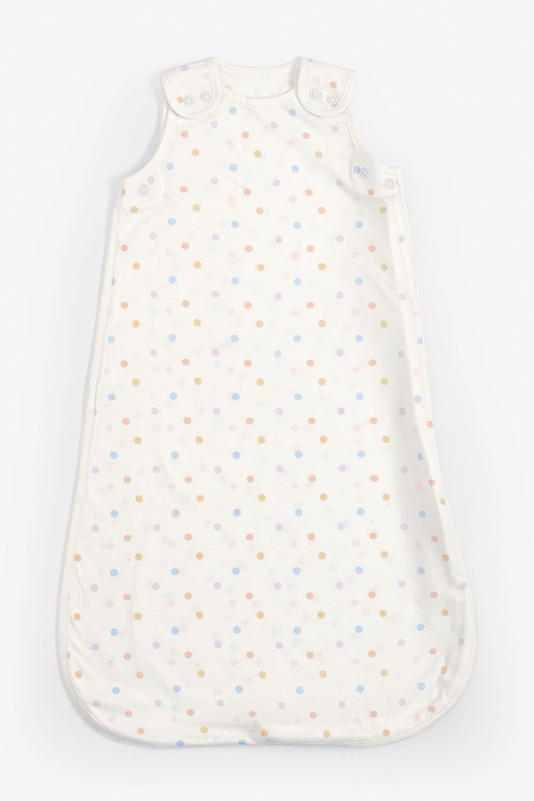 White Polka Dot Baby 100% Cotton 0.5 Tog Sleep Bag