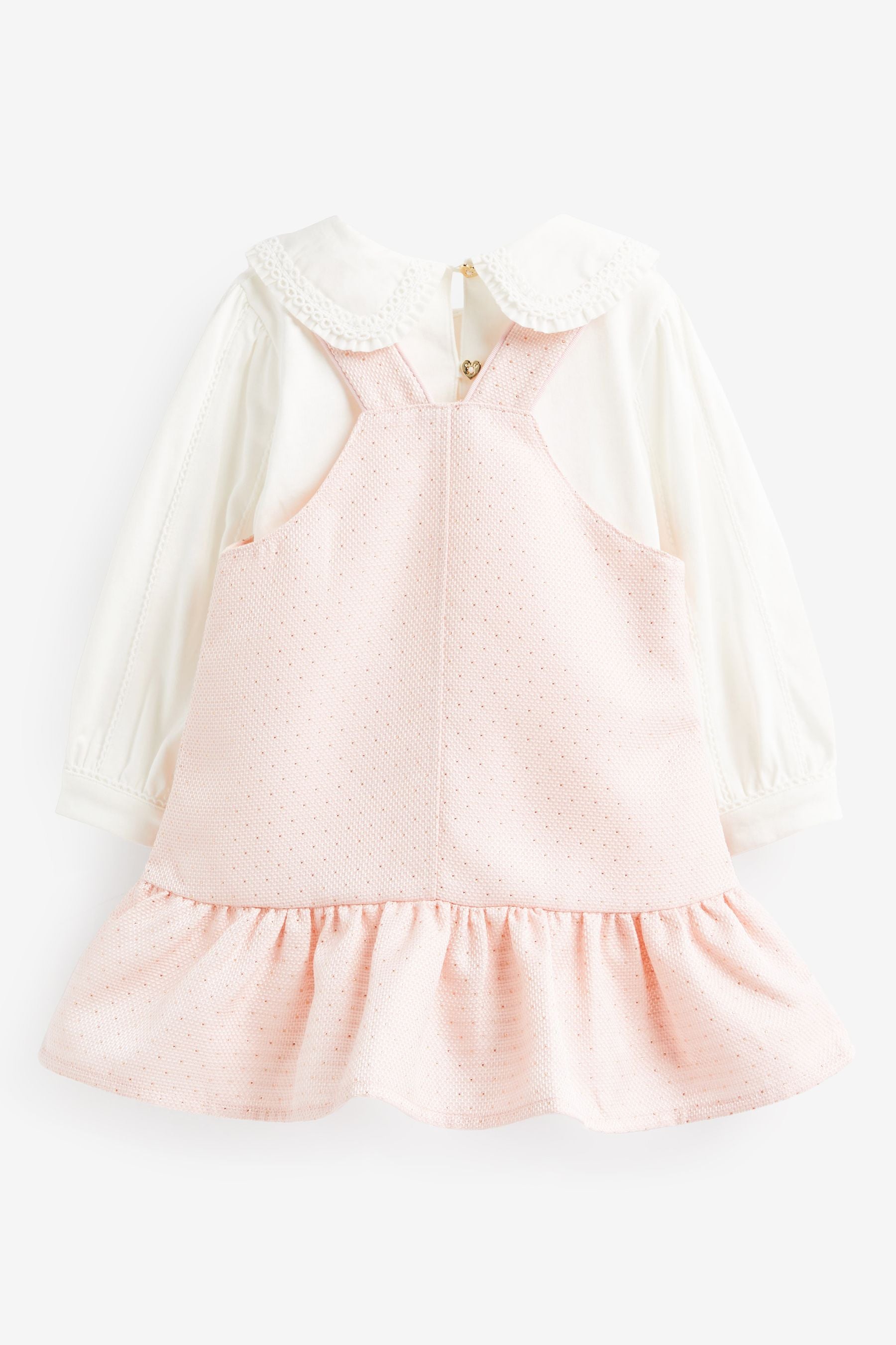 Pink Baker by Ted Baker (0-6yrs) Pink Pinafore and Blouse Set