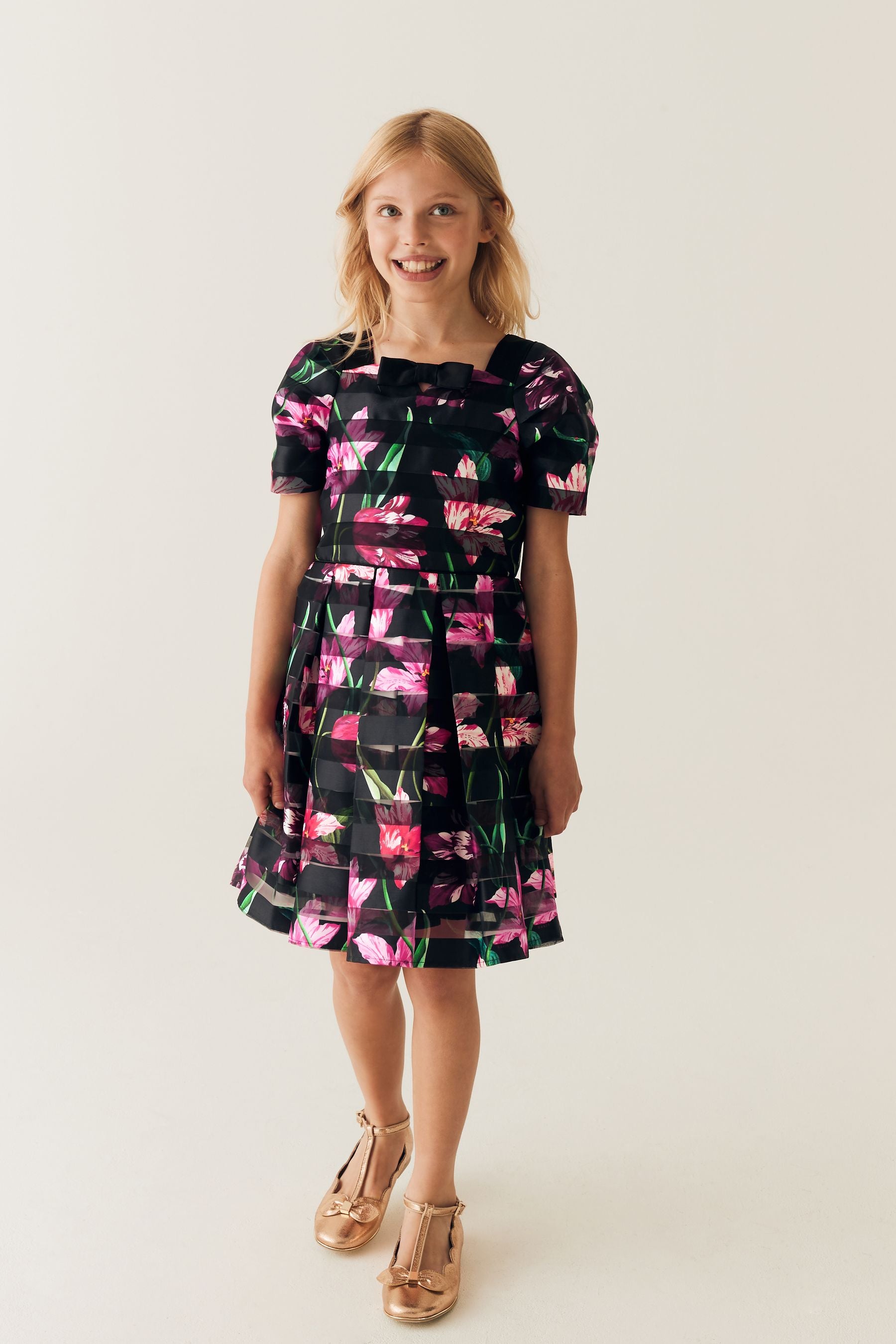 Black Baker by Ted Baker Floral Burnout Black Dress