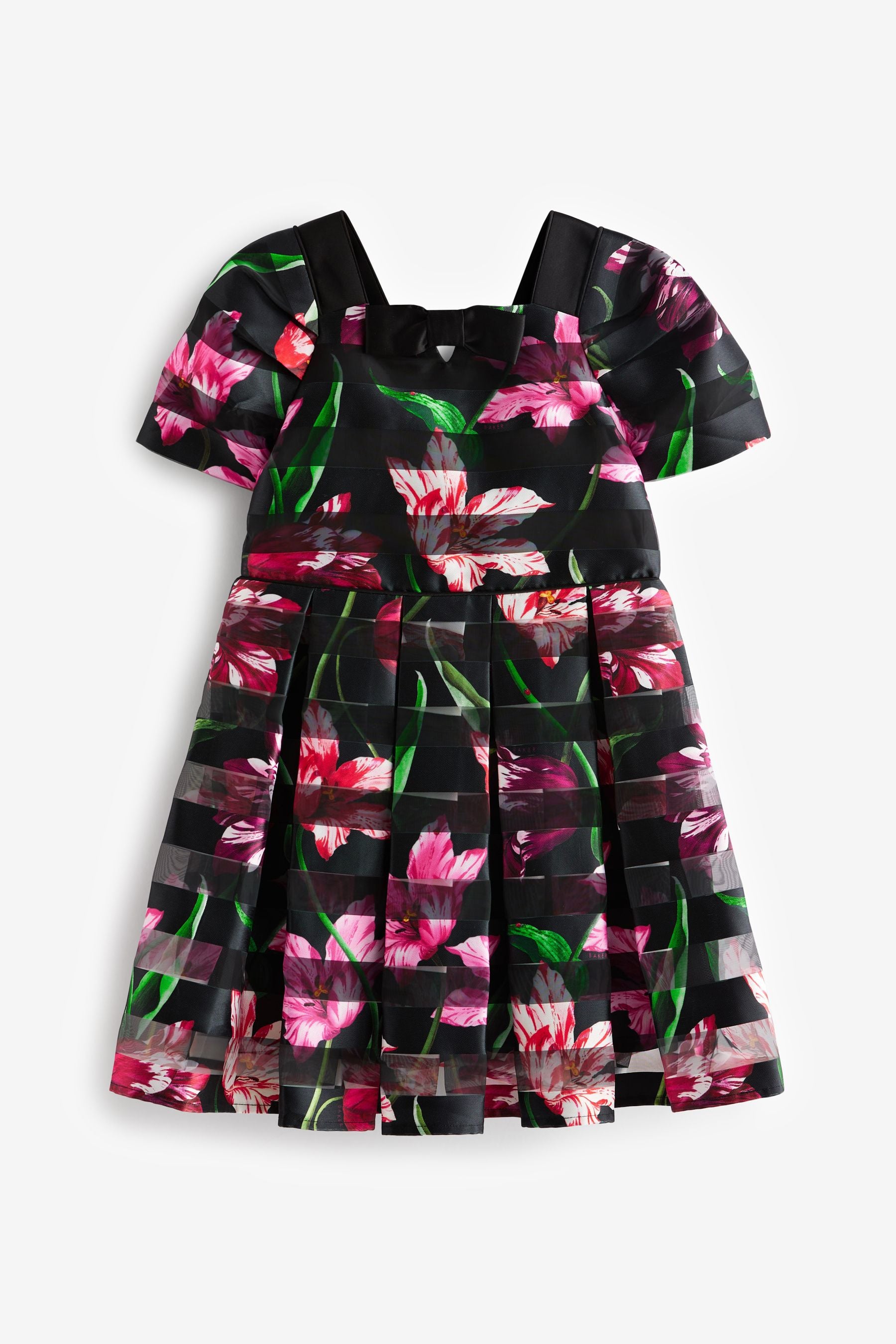 Black Baker by Ted Baker Floral Burnout Black Dress