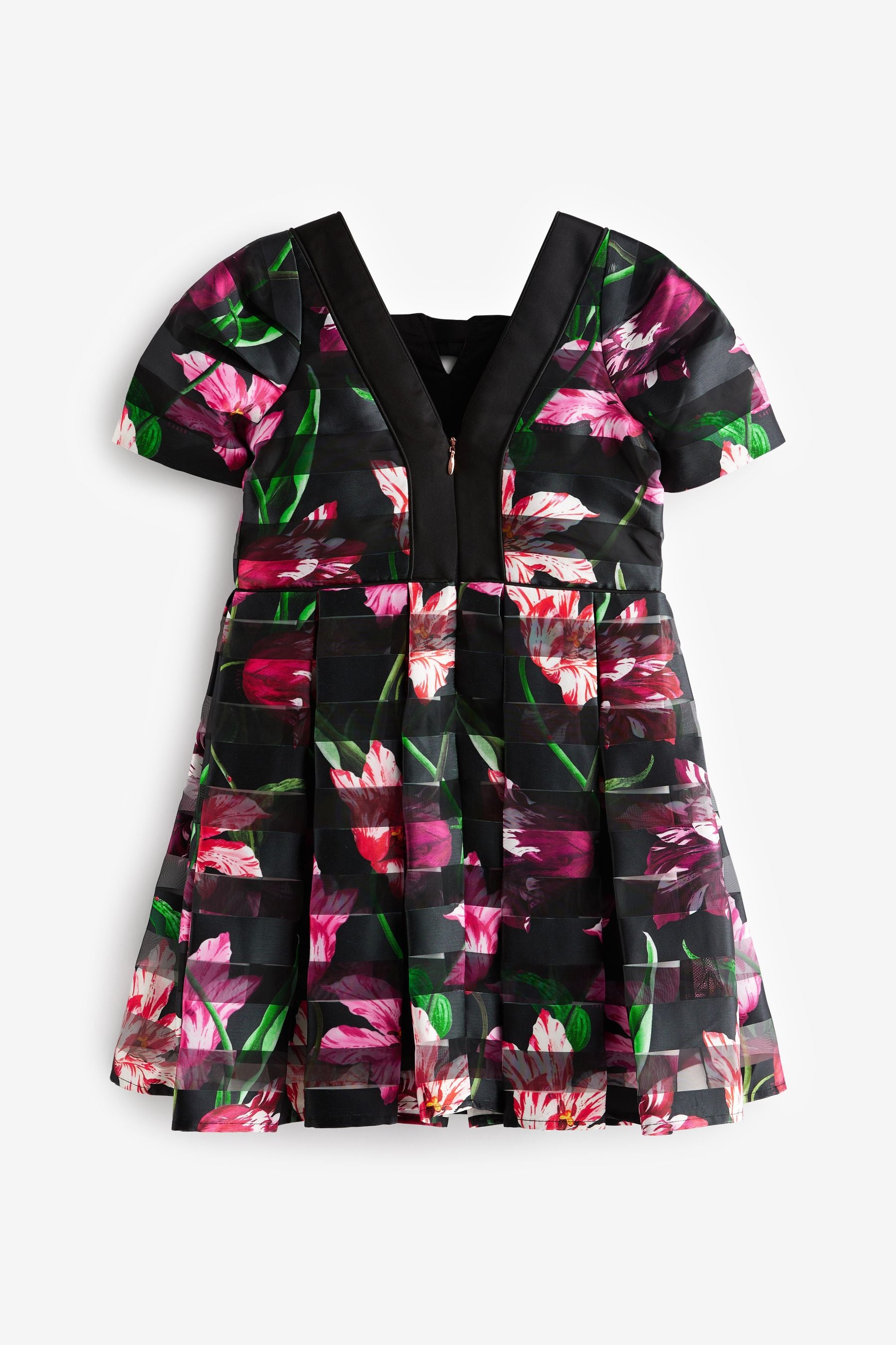 Black Baker by Ted Baker Floral Burnout Black Dress