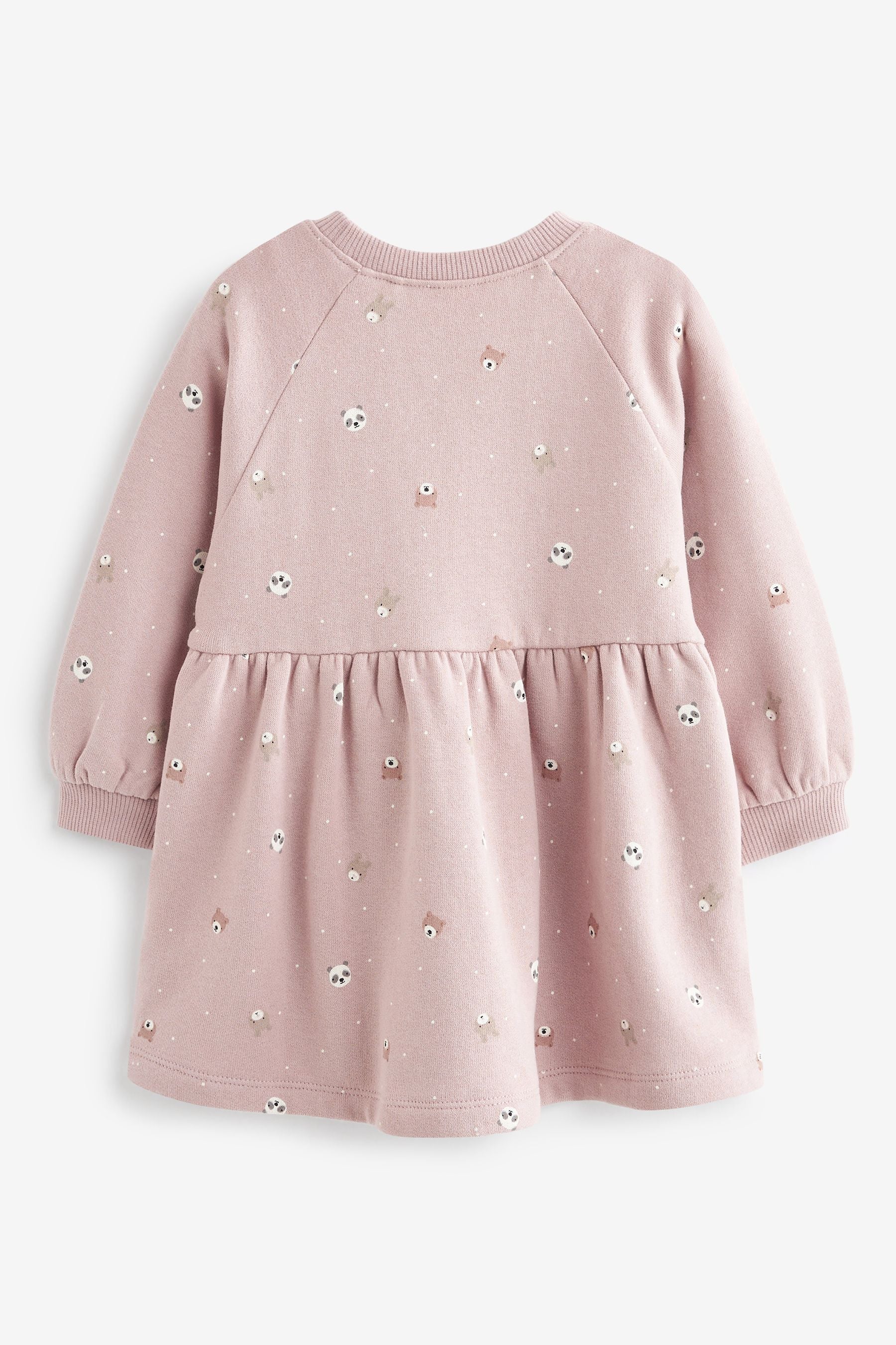 Pink Bear Print Sweat Dress (3mths-7yrs)